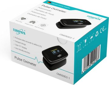 EUROPAPA Pulsoximeter Pulsoximeter,Fingerpulsoximeter, Oximeter ideal zur schnellen Messung der Sauerstoffsättigung (SpO2), facher Pulsmesser für Erwachsene–OLED Anzeige