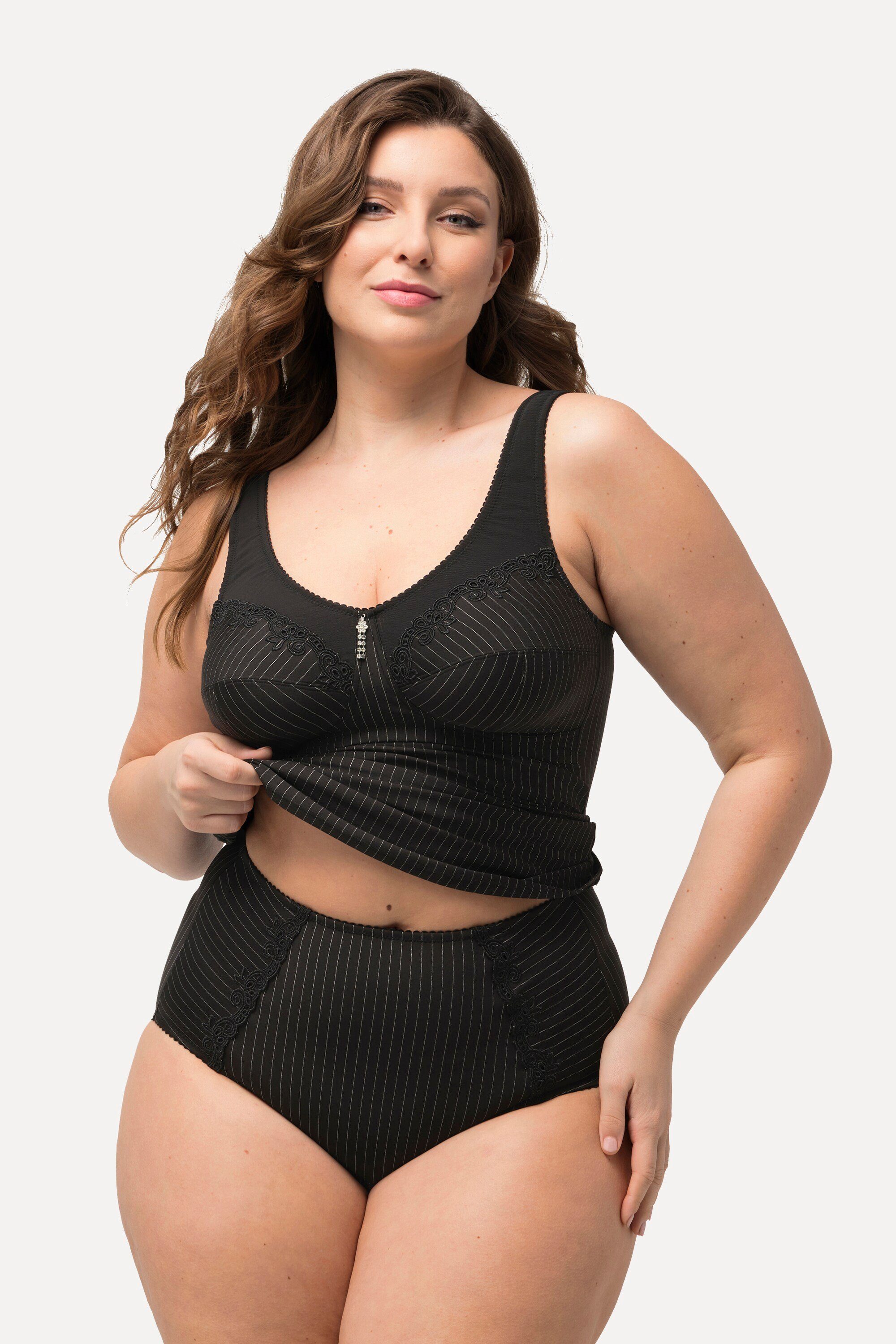 Miederhose Shaping-Maxislip Nadelstreifen High Waist