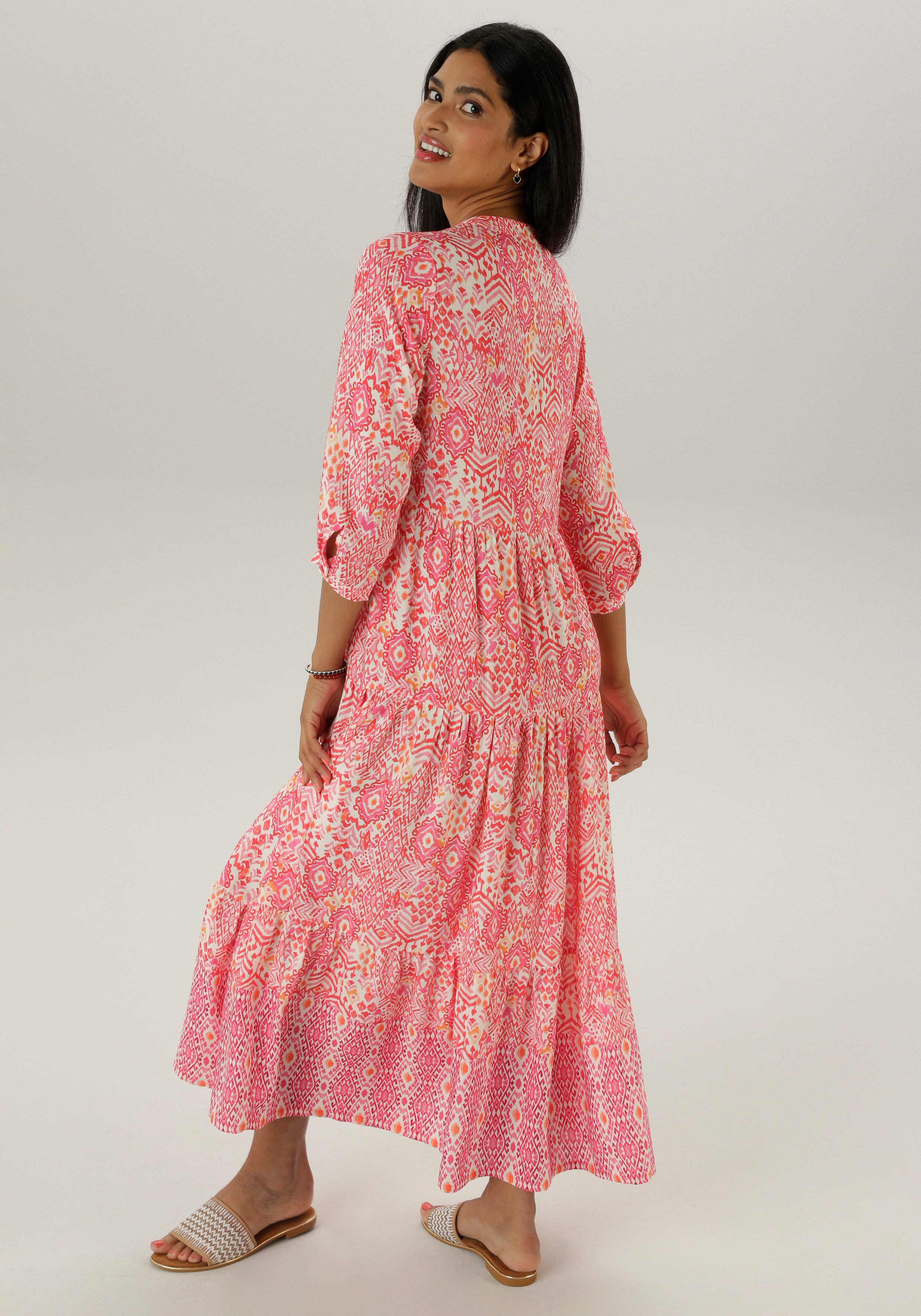 Aniston SELECTED Maxikleid mit frisch sommerlicher Ethno-Musterung