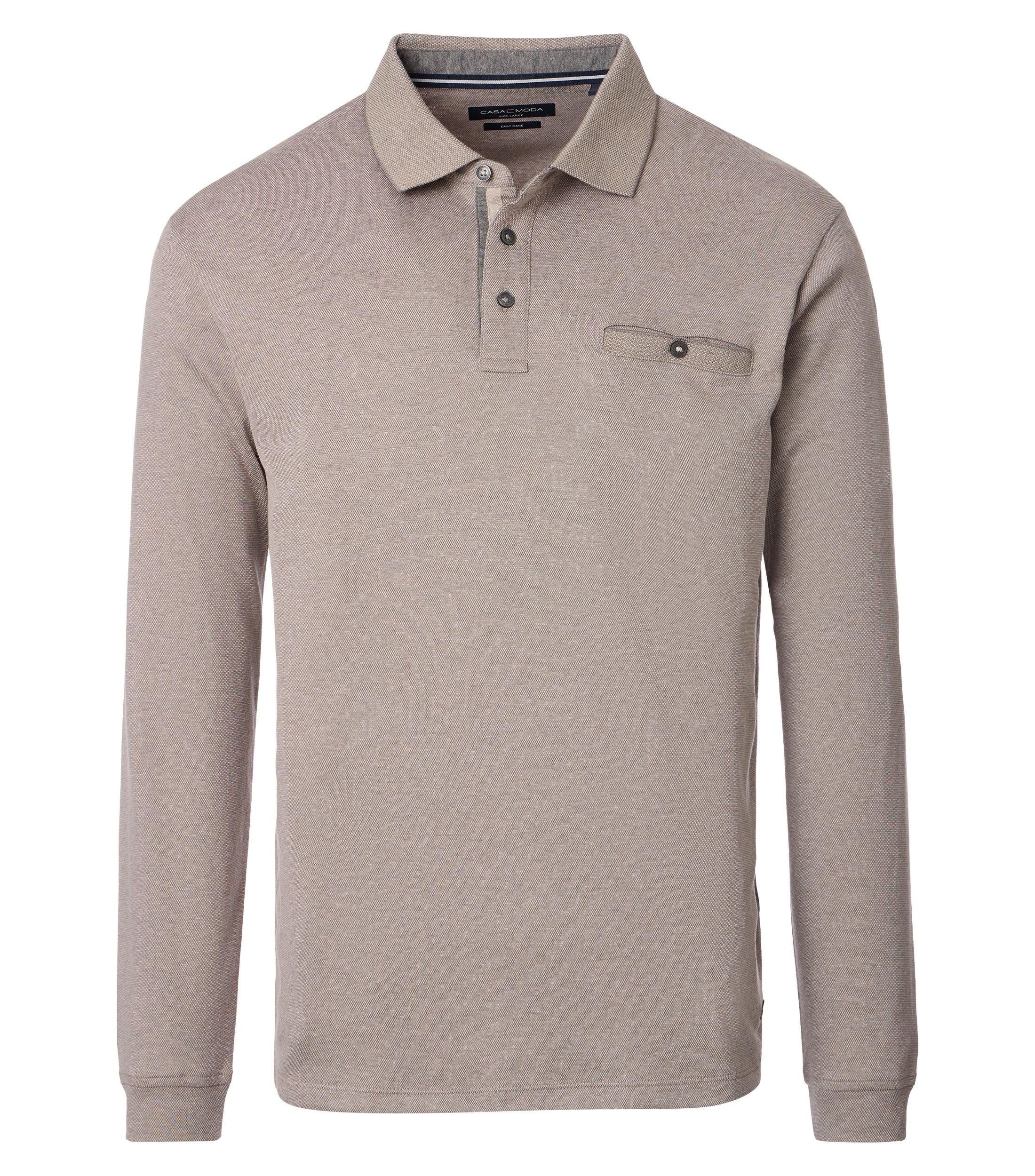 Langarm-Poloshirt CASAMODA Polo-Shirt Langarm uni