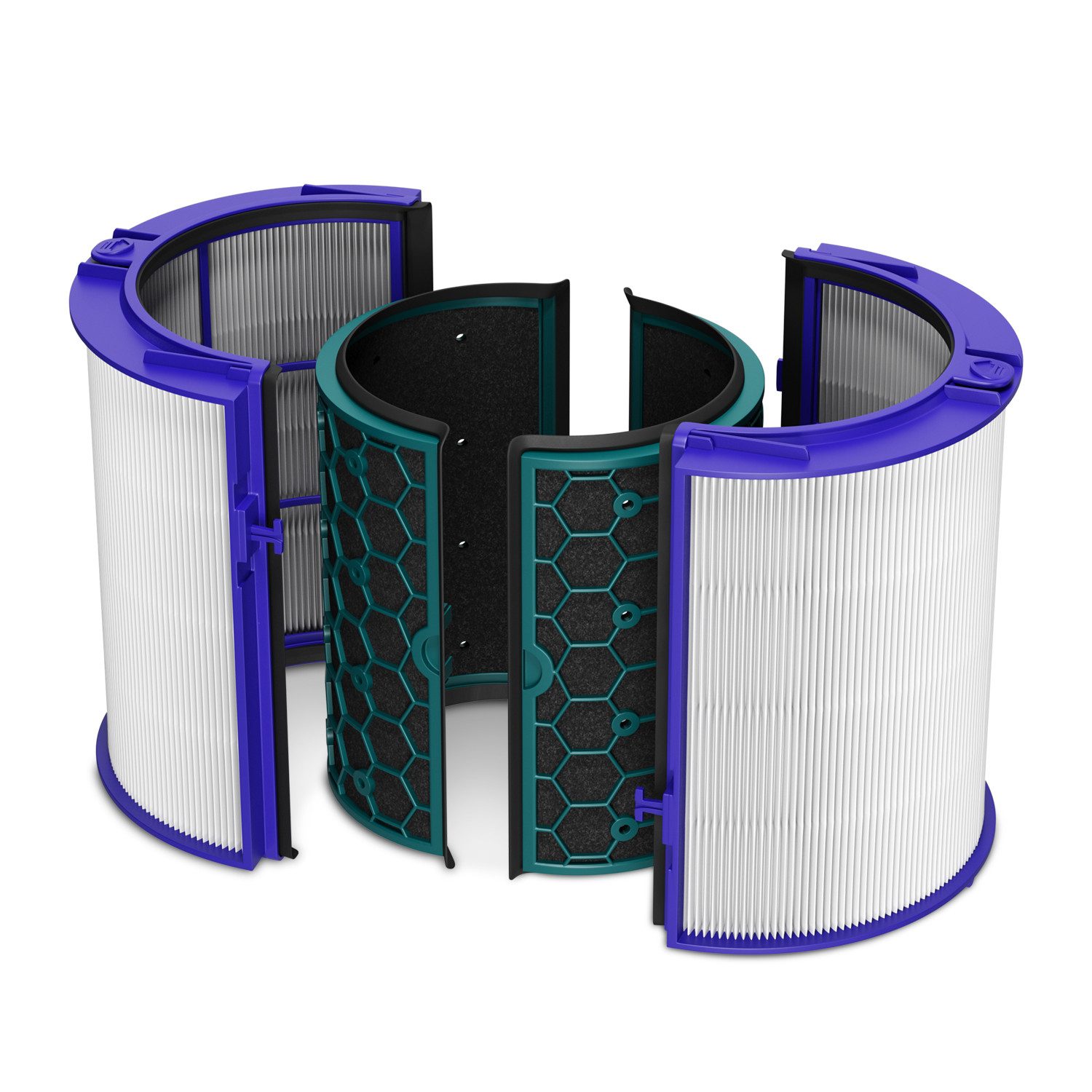VIOKS Ersatzfilter Luftfilter Filterset Ersatz für Dyson 969048-02, Zubehör für Luftreiniger, Pure Cool DP04 TP04 Pure Hot+Cool HP04