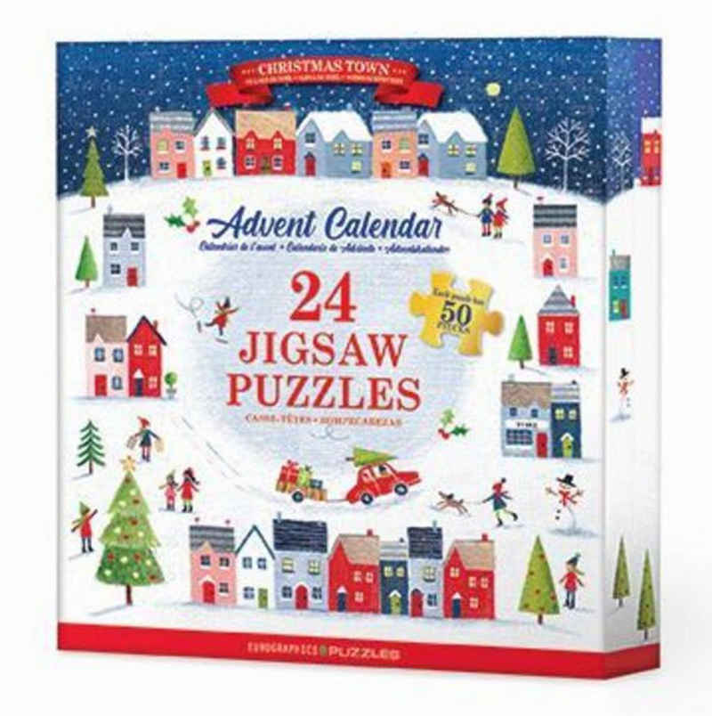 empireposter Adventskalender Christmas Time - Puzzle - 24 x 50 Teile Weihnachtspuzzle (50-tlg)