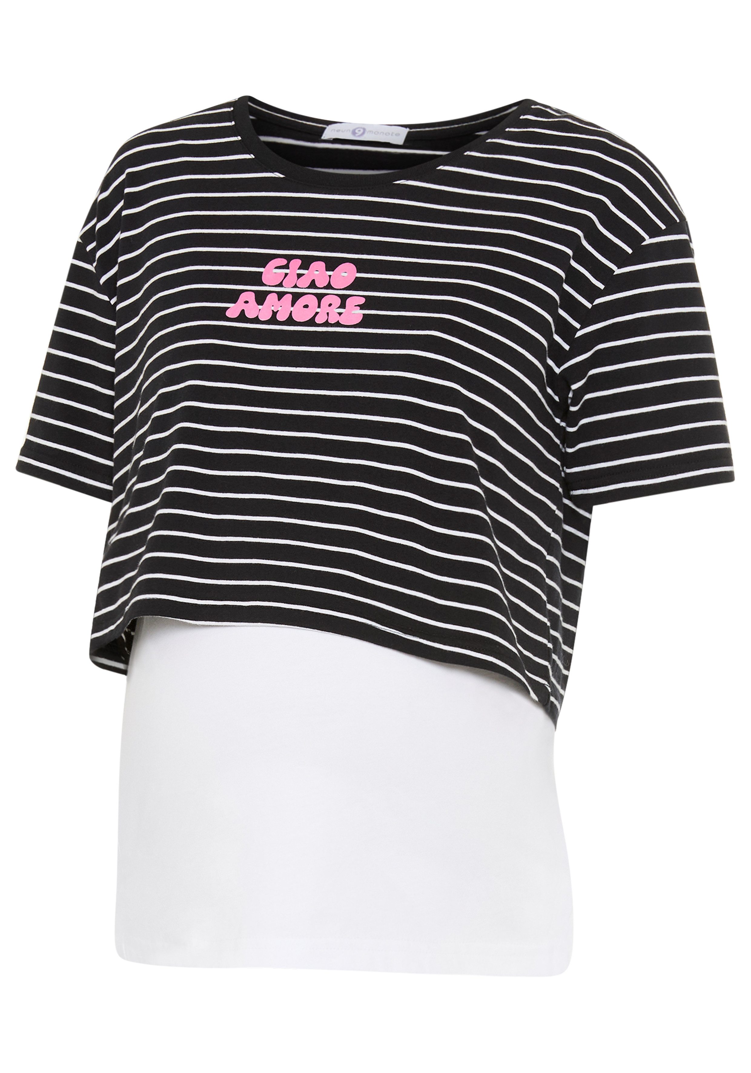 Umstandsshirt Umstands-T-Shirt mit Unterziehtop, Praktisch auch beim Stillen
