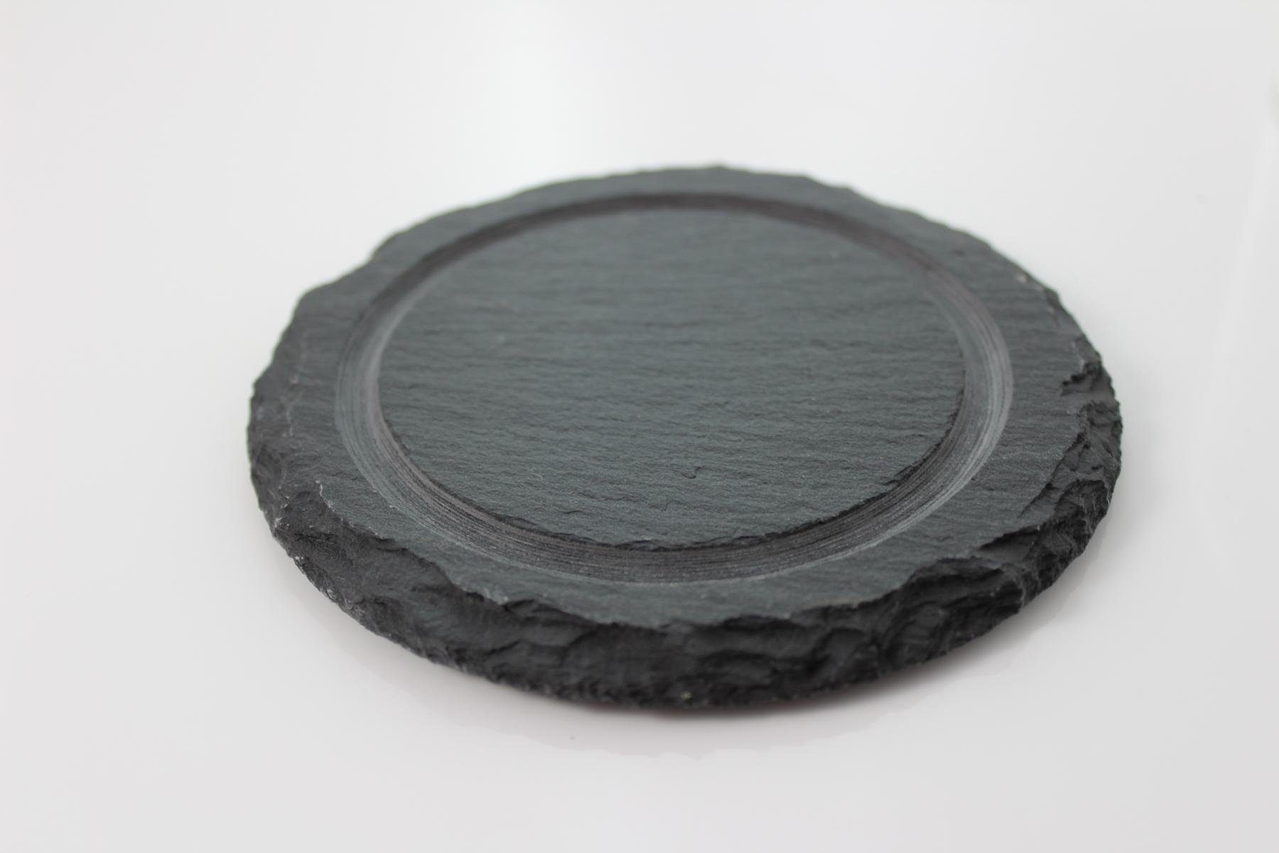 Sendez Tortenglocke Glasglocke auf Schieferplatte 10x13,5cm Glashaube Glocke Glasdom