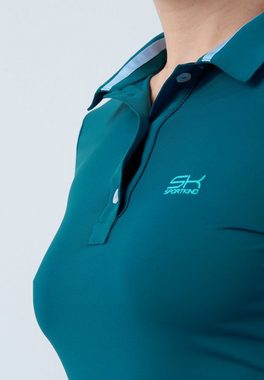 SPORTKIND Funktionsshirt Golf Langarm Poloshirt Damen & Mädchen petrol grün
