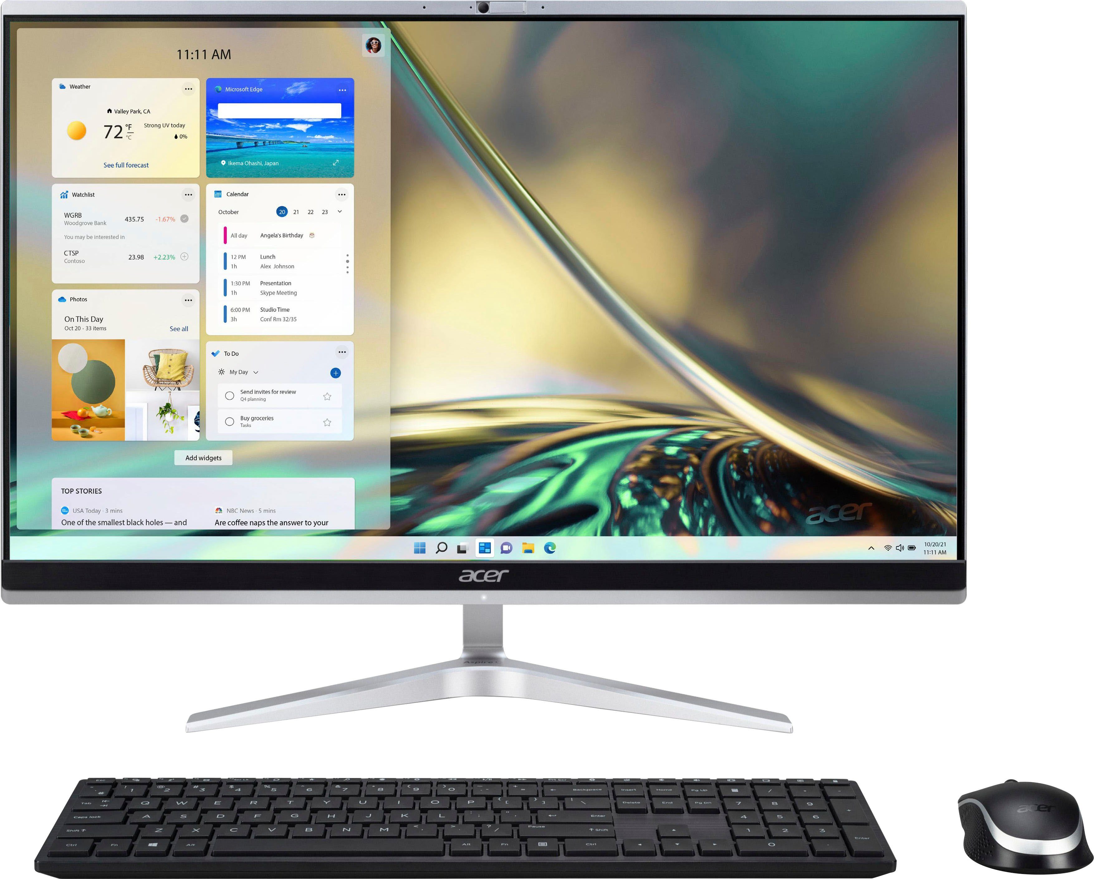 Acer Aspire C24-1650 All-in-One PC (23,8 Zoll, Intel Core i5 1135G7, Iris Xe Graphics, 8 GB RAM, 512 GB SSD, Luftkühlung)