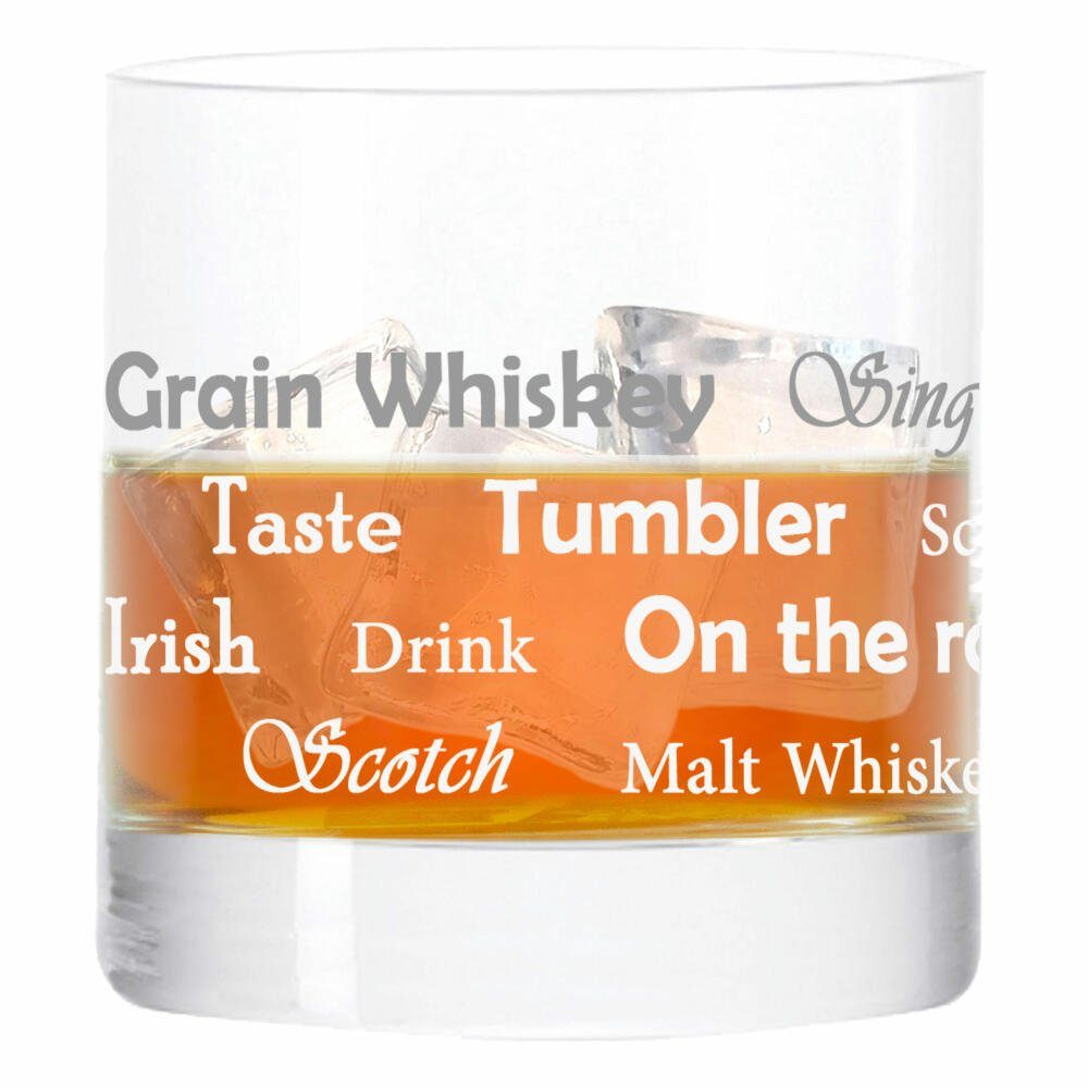 LEONARDO Whiskyglas Whiskytumbler Stil 03, Glas, lasergraviert