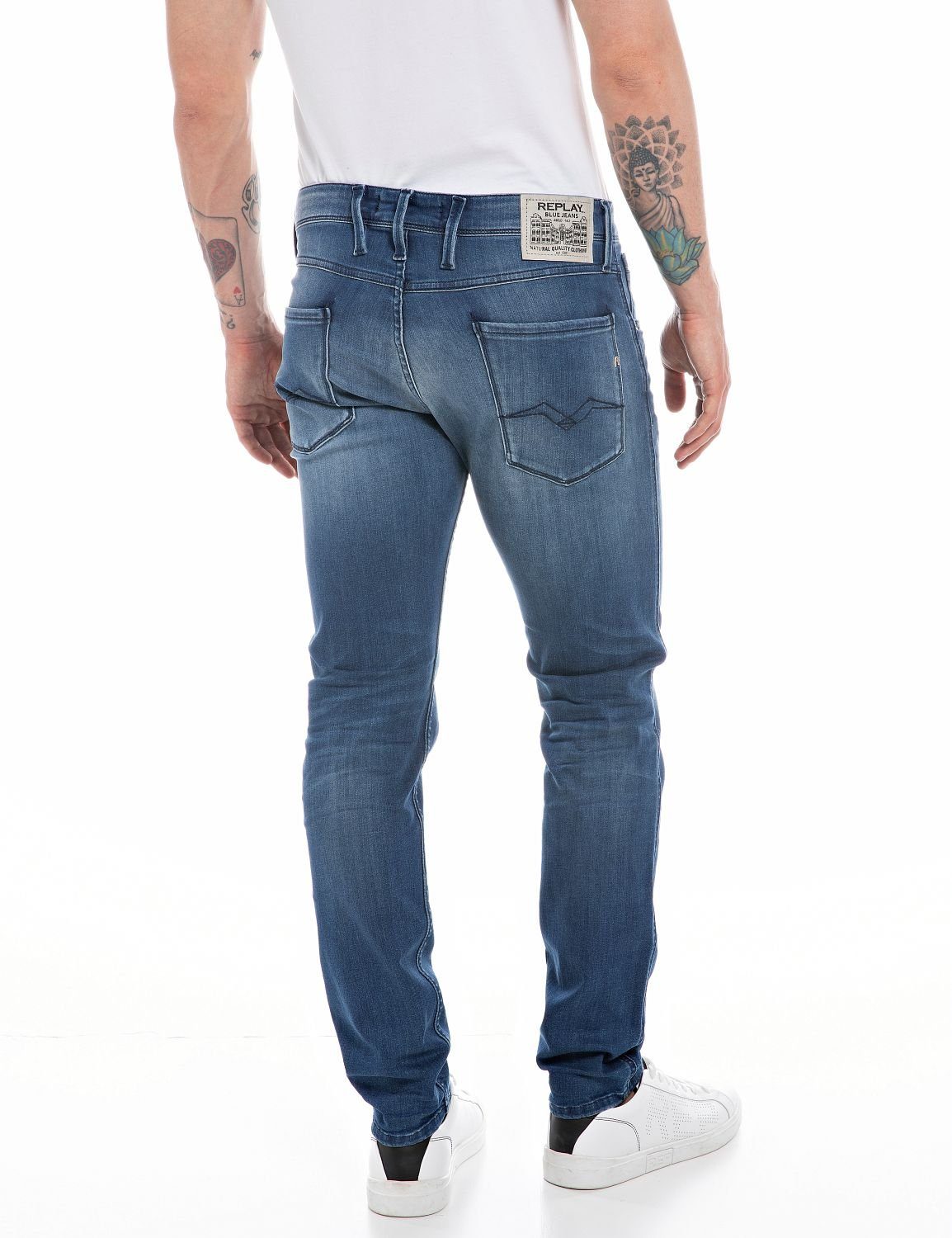 Slim-fit-Jeans Stretch Replay mit ANBASS