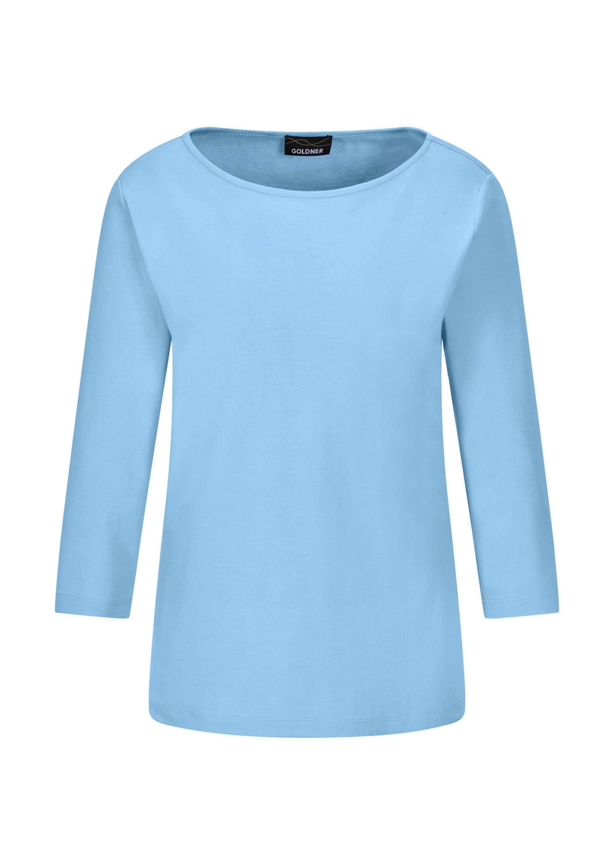 Print-Shirt Basic Shirt mit U-Boot-Ausschnitt