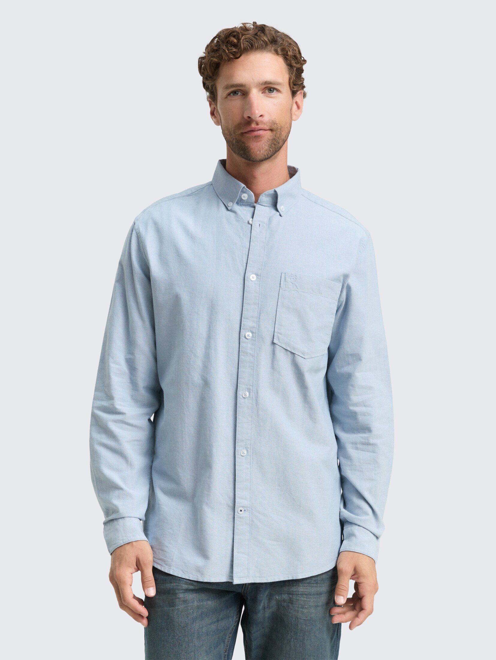 TOM TAILOR Langarmhemd Regular Fit Hemd günstig online kaufen