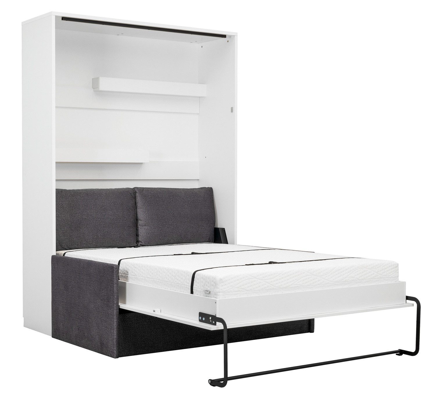 QMM TraumMöbel Schrankbett Wandbett GN 140x200 congo mit LED & Sofa (Set, 2-St., Schrankbett vertikal 140x200, Sofa) vertikal klappbar, mit LED-Beleuchtung mit  – Bild 2 von 5