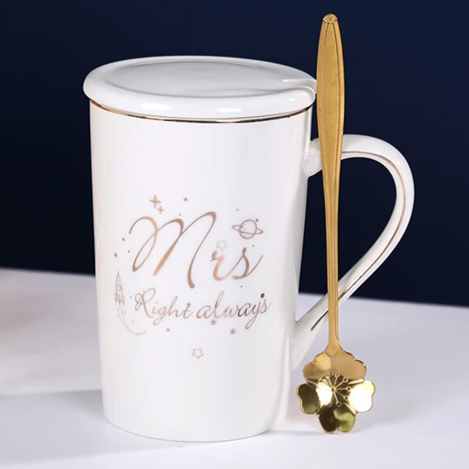 LuxusKollektion Tasse Mr und Mrs Tassen Set Hochzeit Valentinstag Geschenk Brautpaar, Keramik – Bild 3 von 5