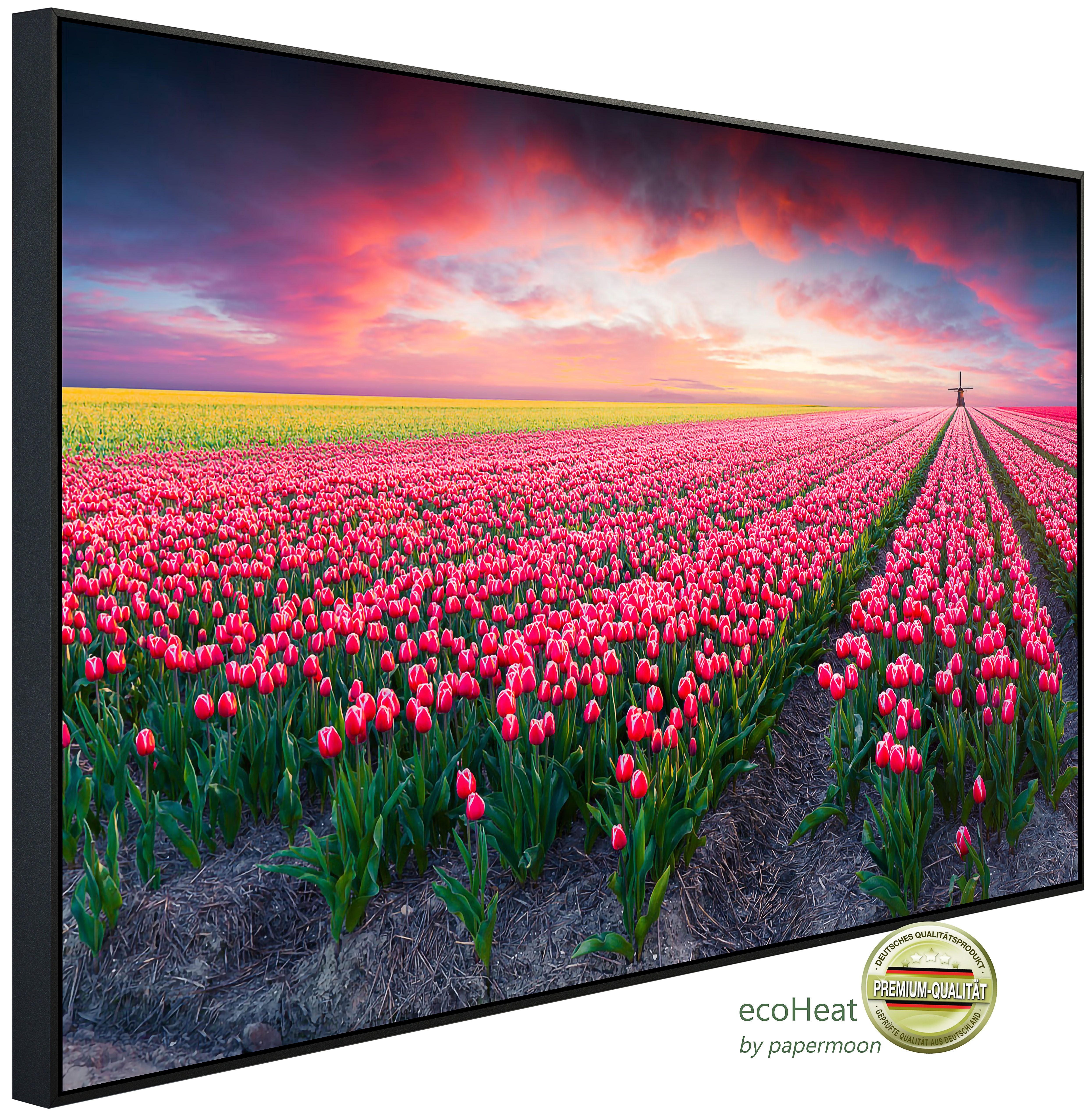 Papermoon Infrarotheizung INFRAROT-BILD-HEIZUNG, Blumenfelder, TÜV-Rheinland/GS zertifiziert, angenehme Strahlungswärme