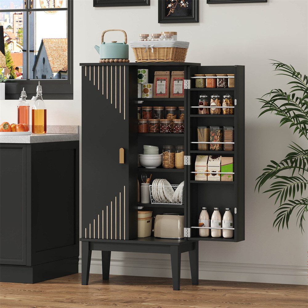REDOM Sideboard Aufbewahrungsschrank (Vintage-Stil – Küchenschrank mit Türablage, 1 St., 59*30*120cm)