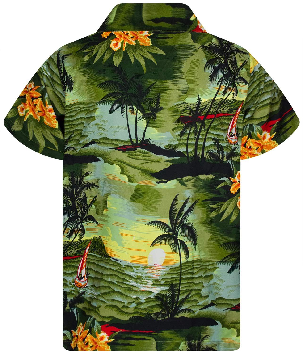 King Kameha Hawaiihemd Surf Kids Funky Hawaii-Hemd Kinder Kurzarm Front-Tasche Unisex