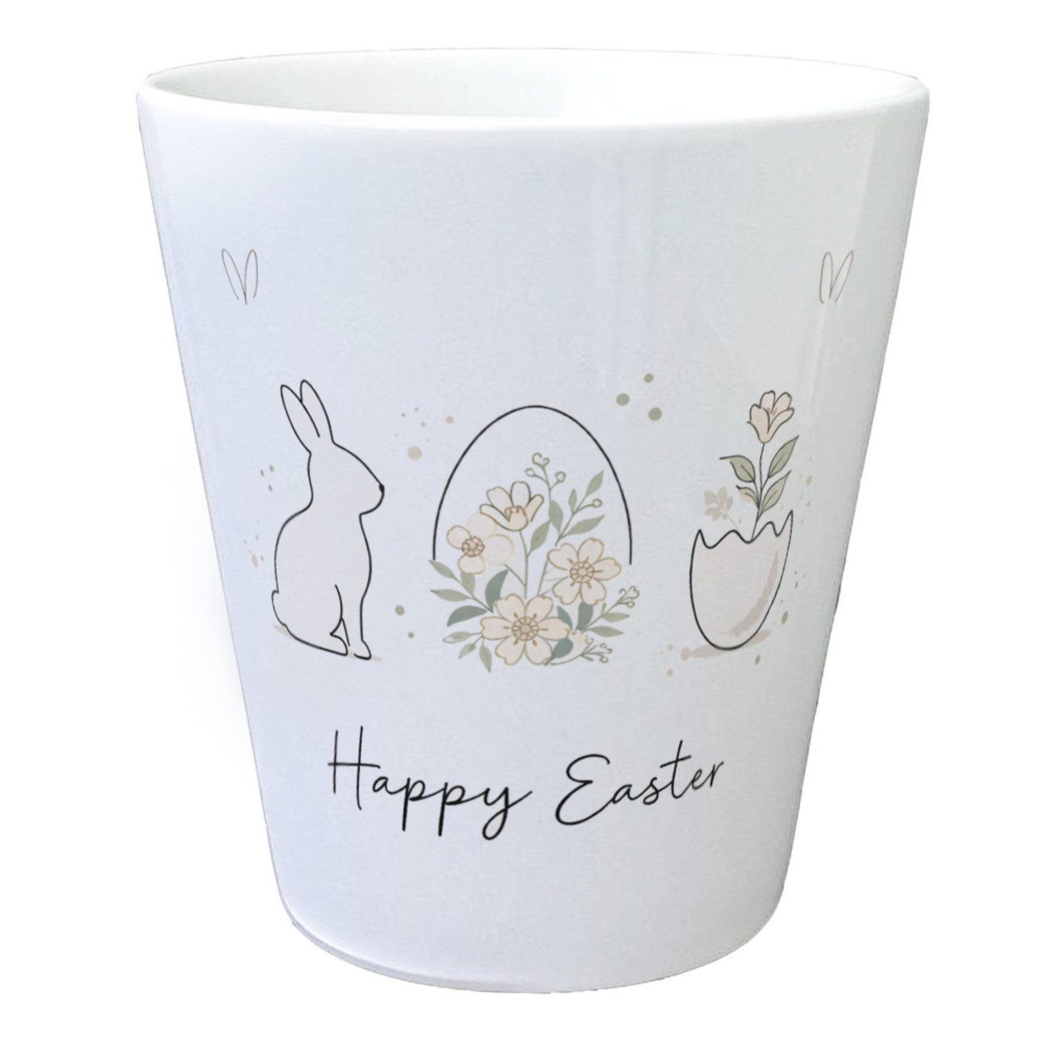 speecheese Blumentopf Happy Easter Blumentopf mit Hase Ei Design