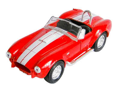 Welly Modellauto 1965 Shelby Cobra 427 S/C Modellauto aus Metall Modell Auto 86 (Rot), Spielzeugauto Kinder Geschhenk Spielzeug