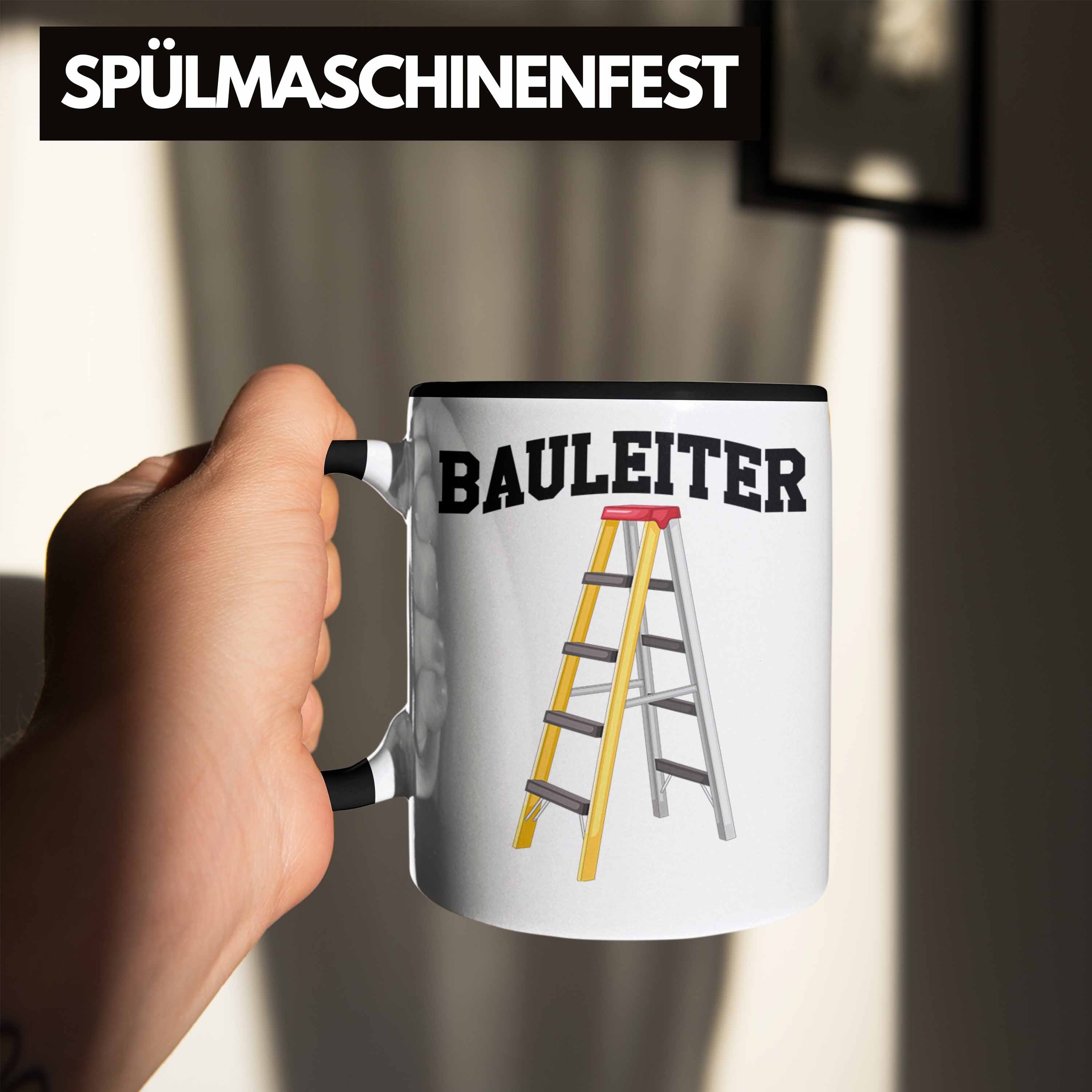 Schwarz Geschenk Tasse Bauarbeite Trendation Baustellen Geschenkidee Bauleiter für Tasse Spruch