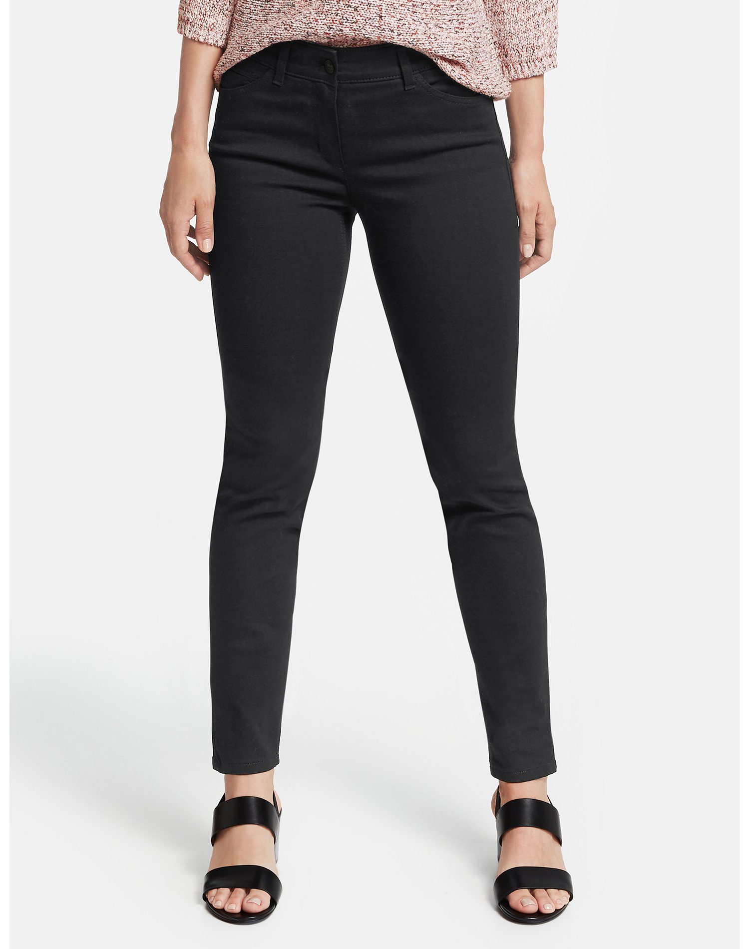 GERRY WEBER Stretch-Jeans 5-Pocket Jeans Best4me Skinny (1-tlg) 5-Pocket Black Black Denim