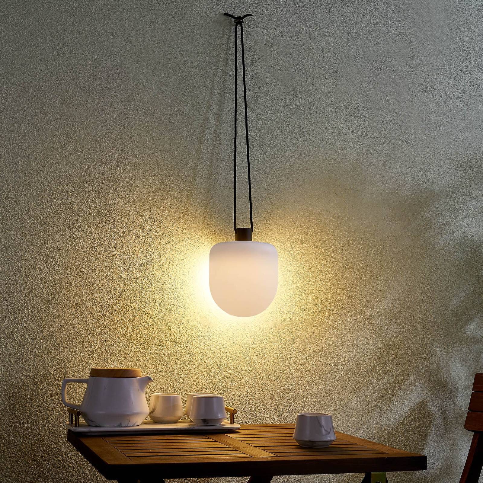 Lindby Hängeleuchten Eleia, LED, Kunststoff Weiß warmweiß IP44, 1 x 2,6 W LED, warmweiß