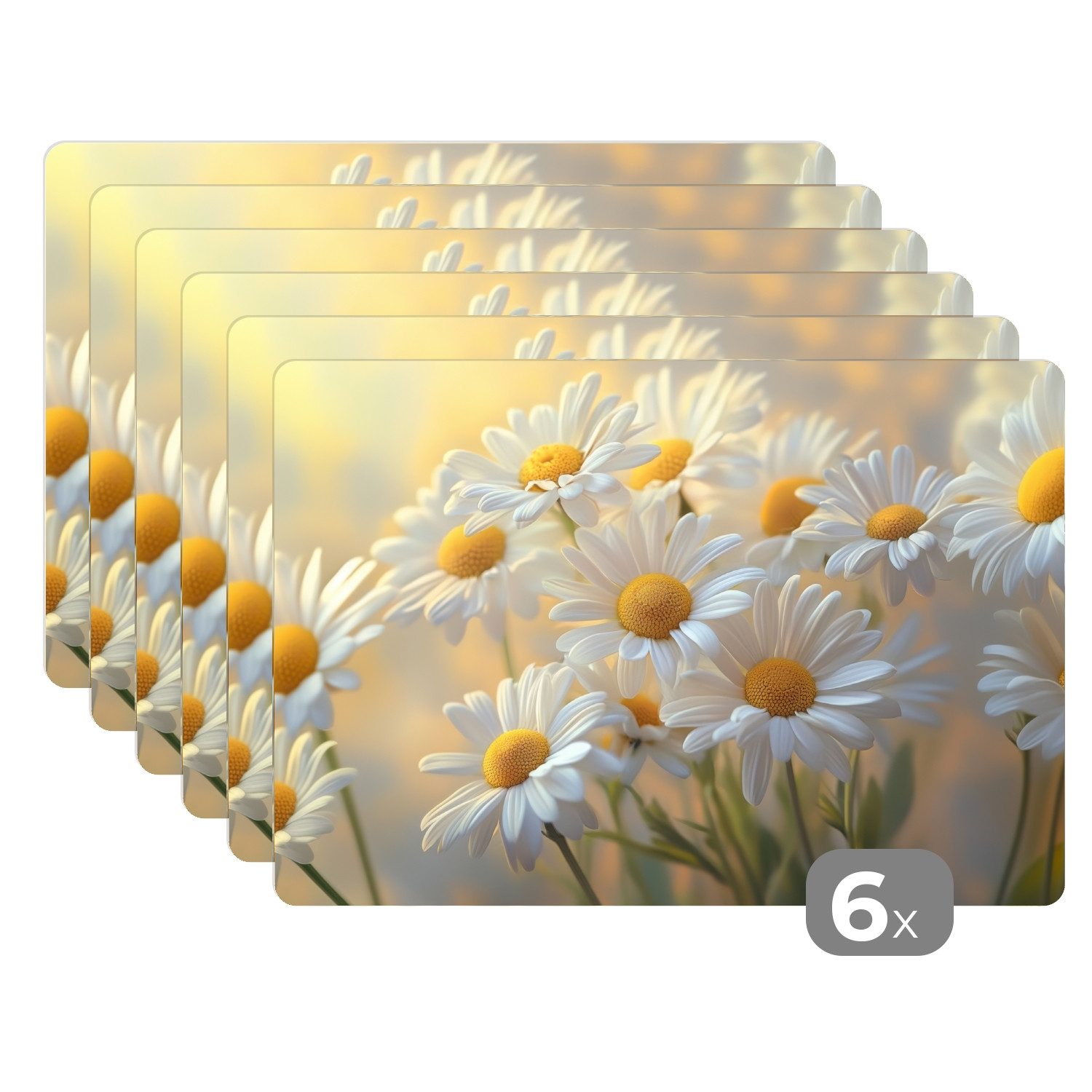 MuchoWow Platzset Gänseblümchen - Weiß - günstig online kaufen