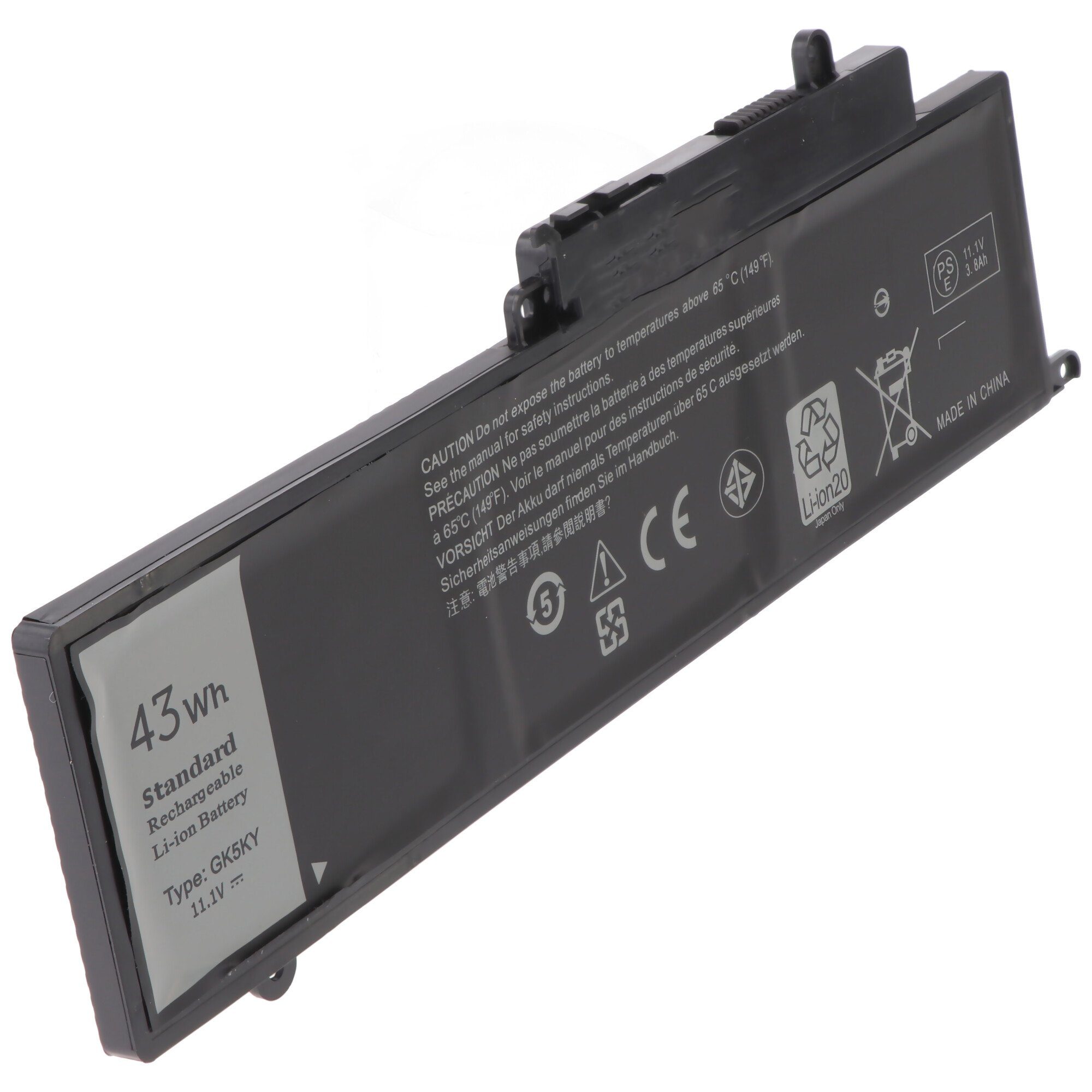 AccuCell Akku passend für Dell Inspiron 11-3147, 11-3148 Akku 04K8YH, 0WF28, 4 Akku 3200 mAh (11,1 V)