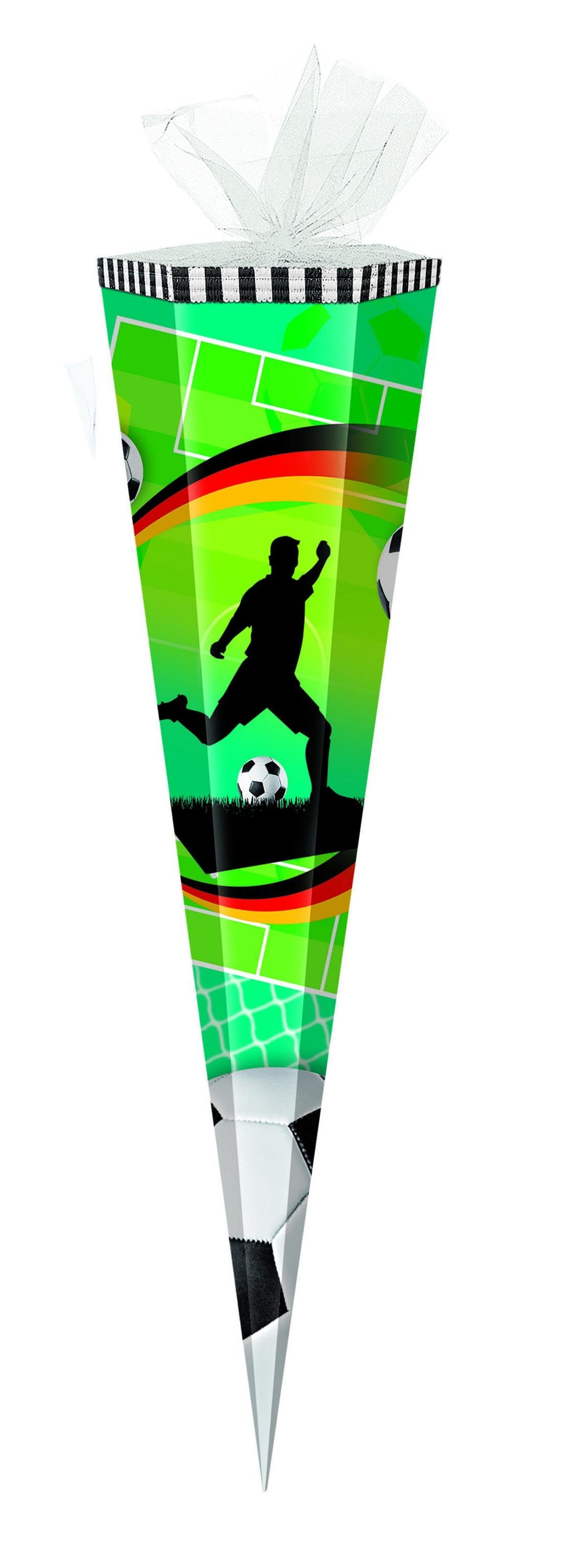 Verpackungsmittel GmbH Markneukirchen Schultüte Schultüte / Zuckertüte / 85cm / eckig / "Fußball"