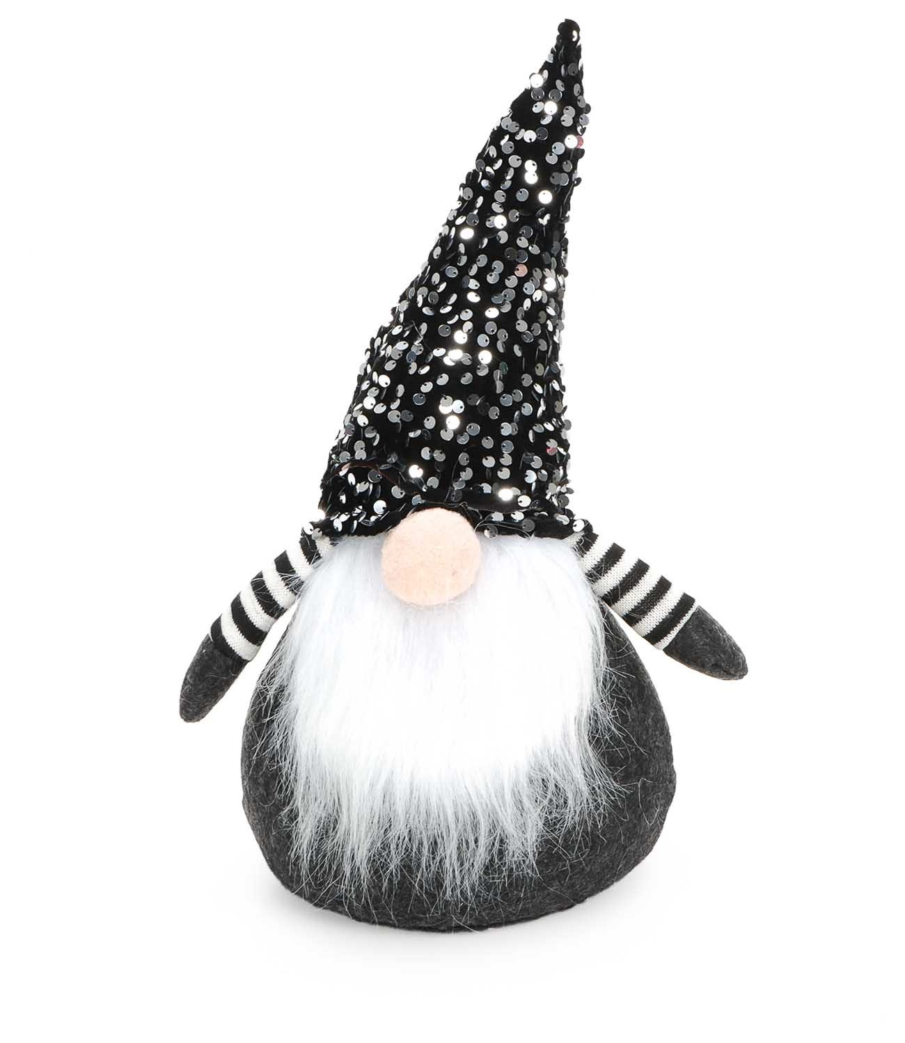 Bubble-Store Weihnachtsfigur Wichtel mit Biegsamer Zipfelmütze (Weihnachtswichtel mit Pailletten), Weihnachtsfigur