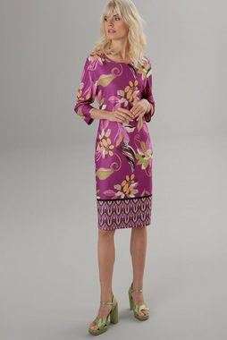 Aniston SELECTED Jerseykleid mit aufgedruckter Bordüre im Retro-Muster