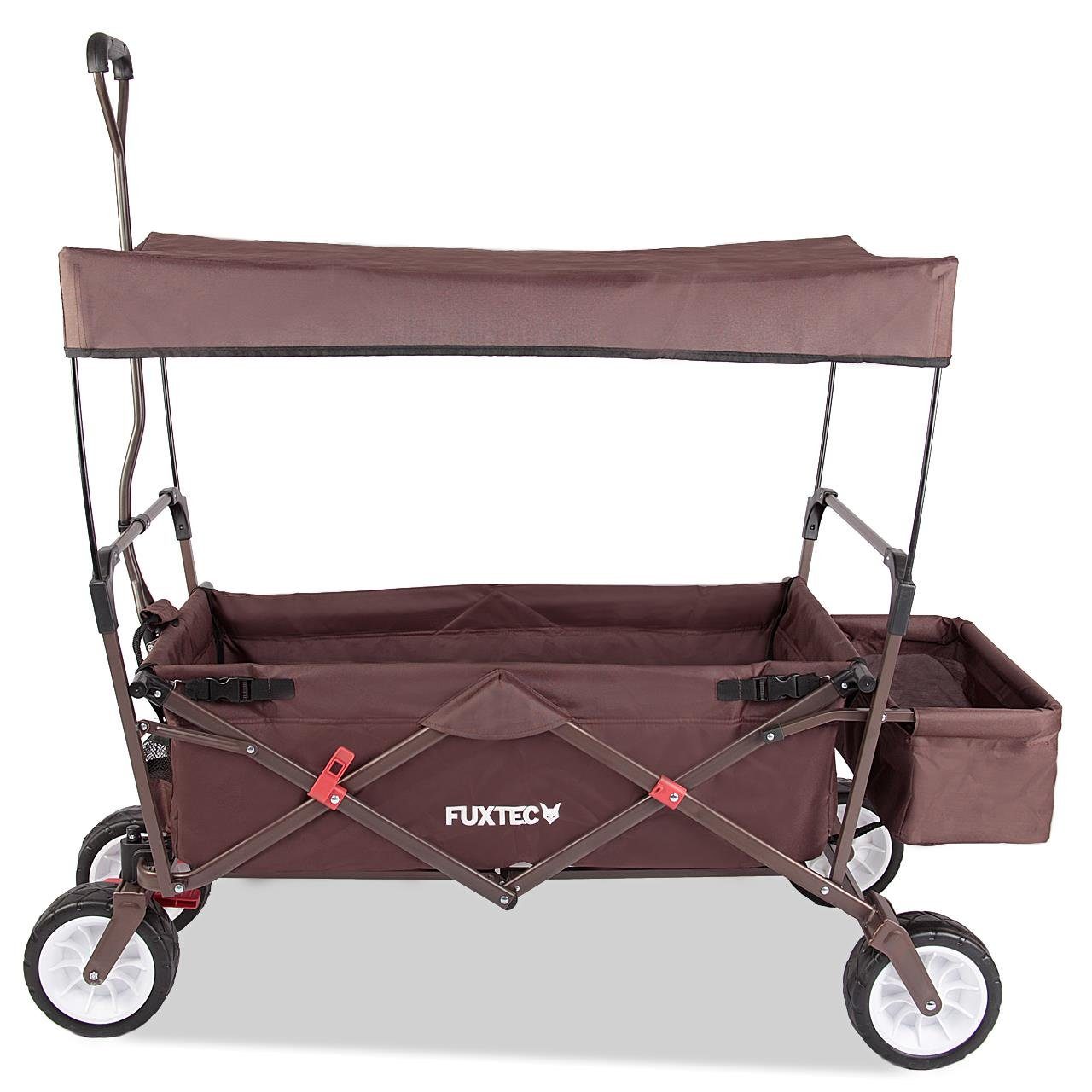 FUXTEC Bollerwagen FX-CT350, inkl. Sonnen-/Regendach, 75 kg Belastbarkeit, faltbar, kippsicher