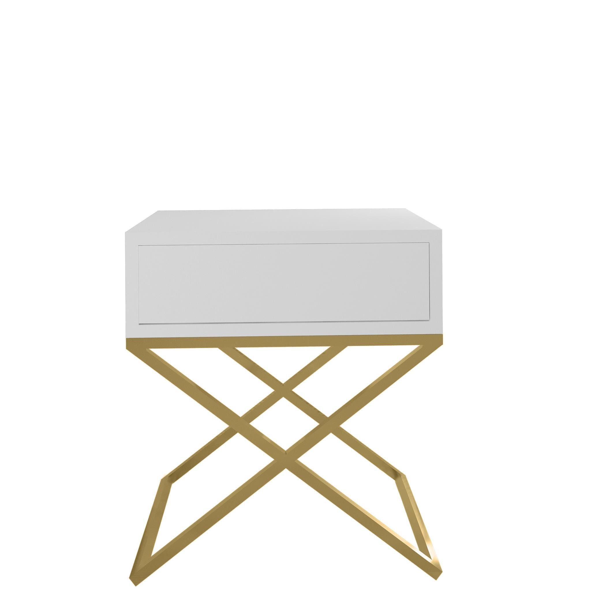 Beautysofa Nachttisch Max (inkl. Schublade, x-förmigen günstig online kaufen