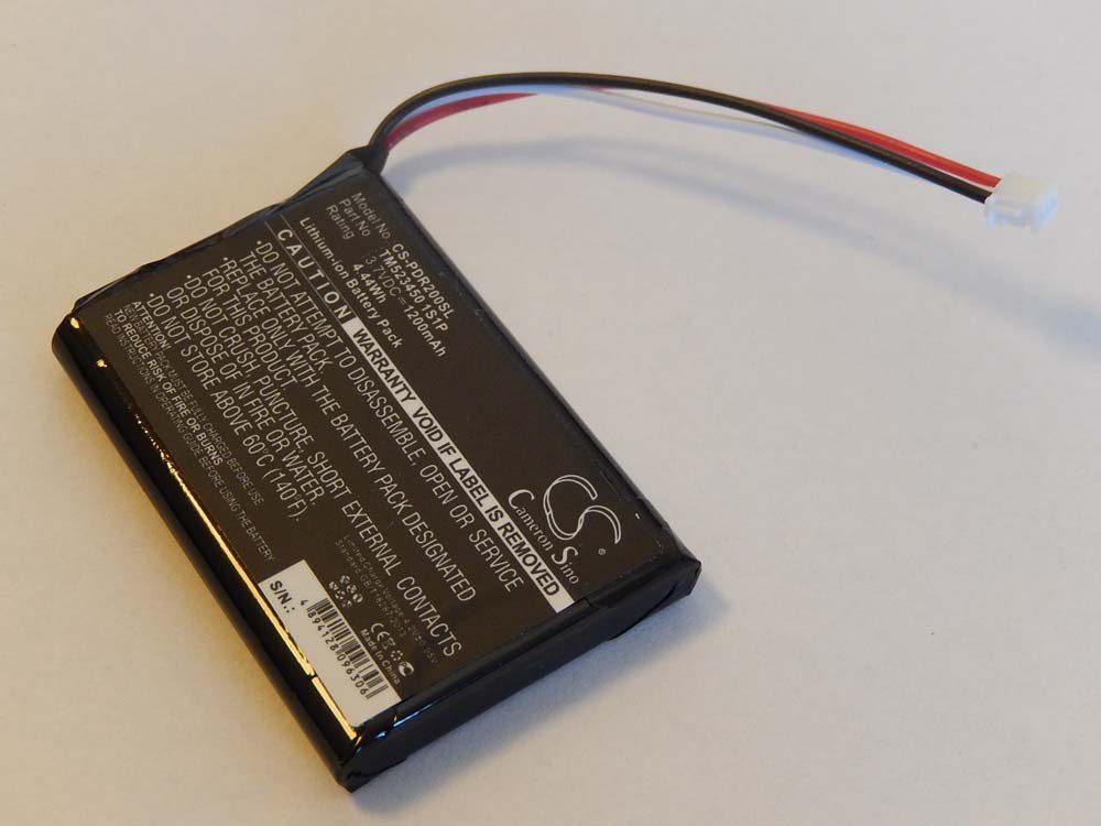 vhbw kompatibel mit Pharos Drive GPS 200, PDR200 Akku Li-Ion 1200 mAh (3,7 V)