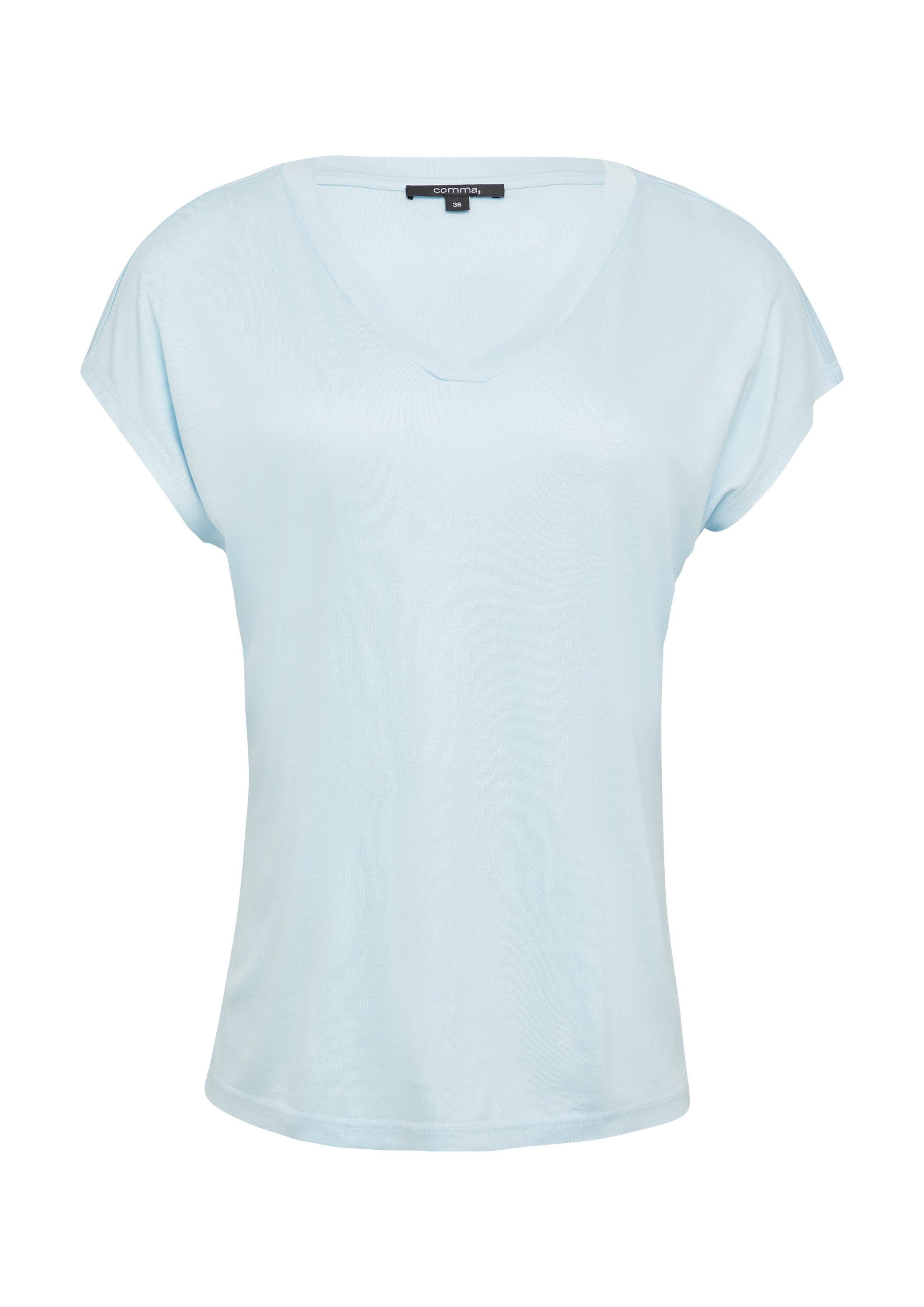 comma Kurzarmshirt T-Shirt Shirt aus Viskose günstig online kaufen