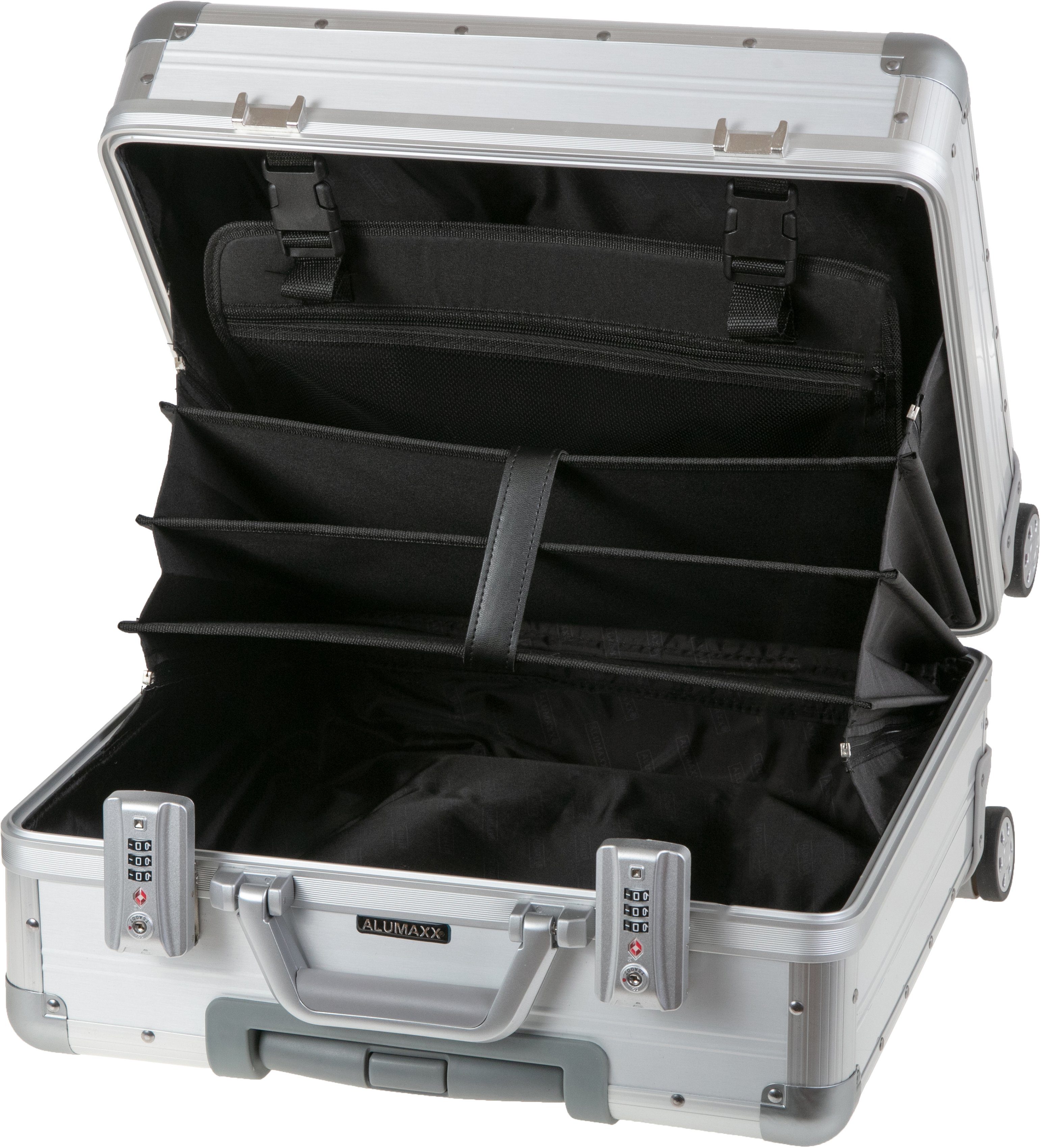 ALUMAXX Business-Trolley 4 matt, Aluminium matt aus Rollen, Gemini, silber silberfarben