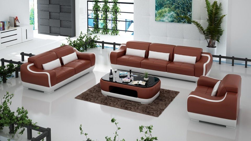 Moderne luxus Made Garnitur in Europe Wohnlandschaft 3+2+1 JVmoebel Neu, Sofa Set