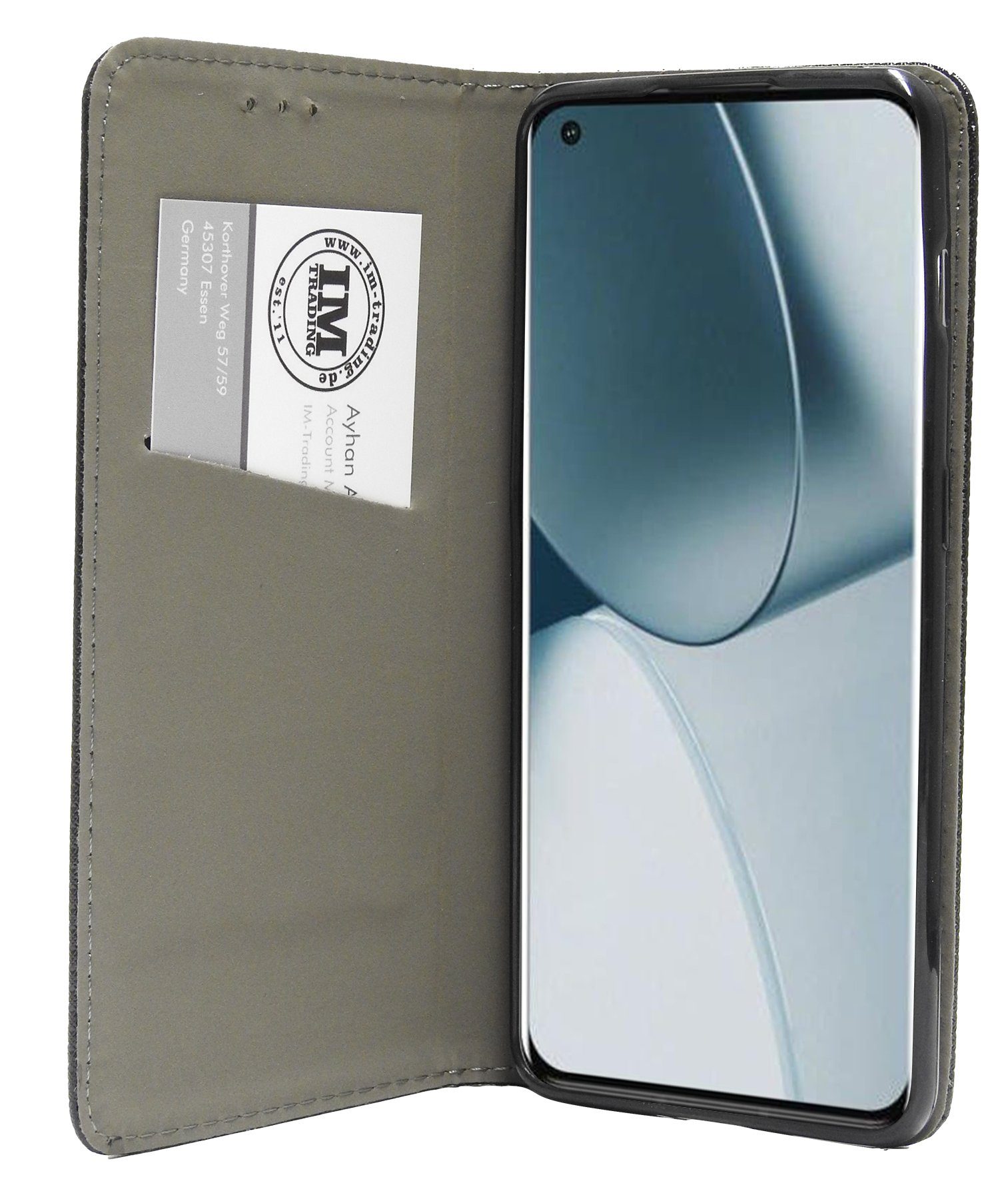 cofi1453 Handyhülle Buch Tasche "Smart" für ONEPLUS 10 PRO 5G Schwarz 6,7 Zoll, Buch Tasche "Smart" Handy Hülle Etui Brieftasche Schutzhülle mit Stan