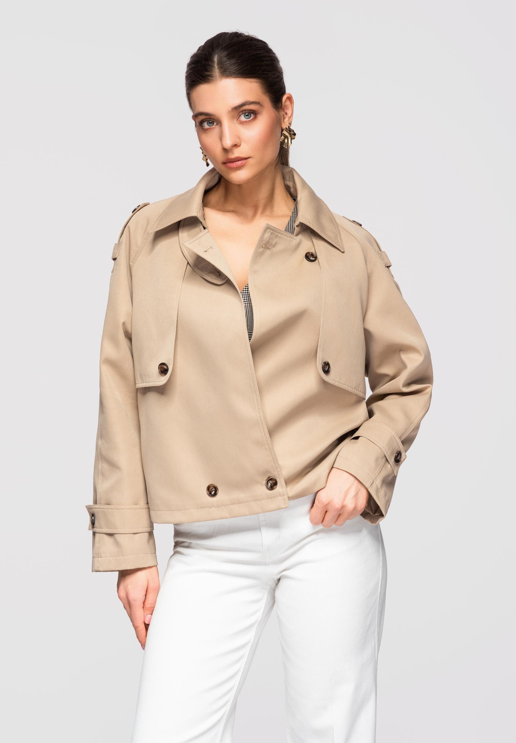 Trenchcoat Kurze Damenjacke im modernen Trench-Stil