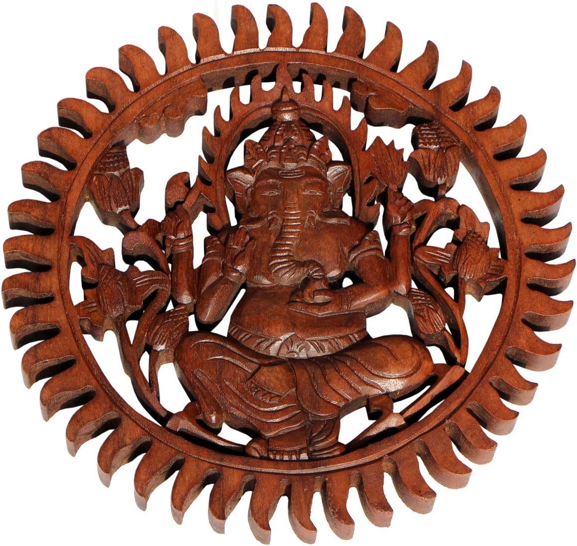 Wogeka Wanddekoobjekt Wand-Relief Sonne Asien Feng Shui Wanddeko