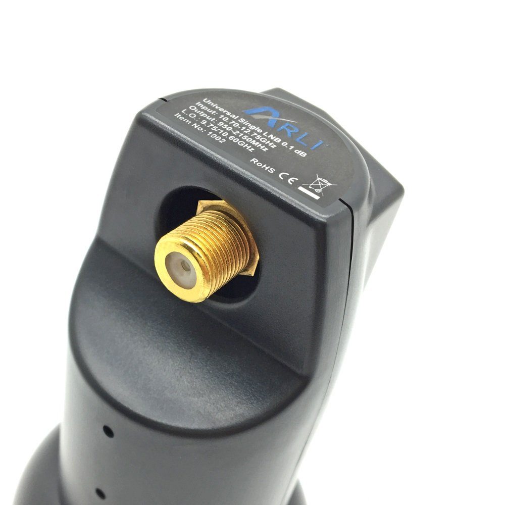 ARLI 2x Universal Single LNB 0.1 dB – 1 Teilnehmer Universal-Single-LNB (für 1 Teilnehmer, 40 mm Feed HDTV 4K 8K DVB-S2)