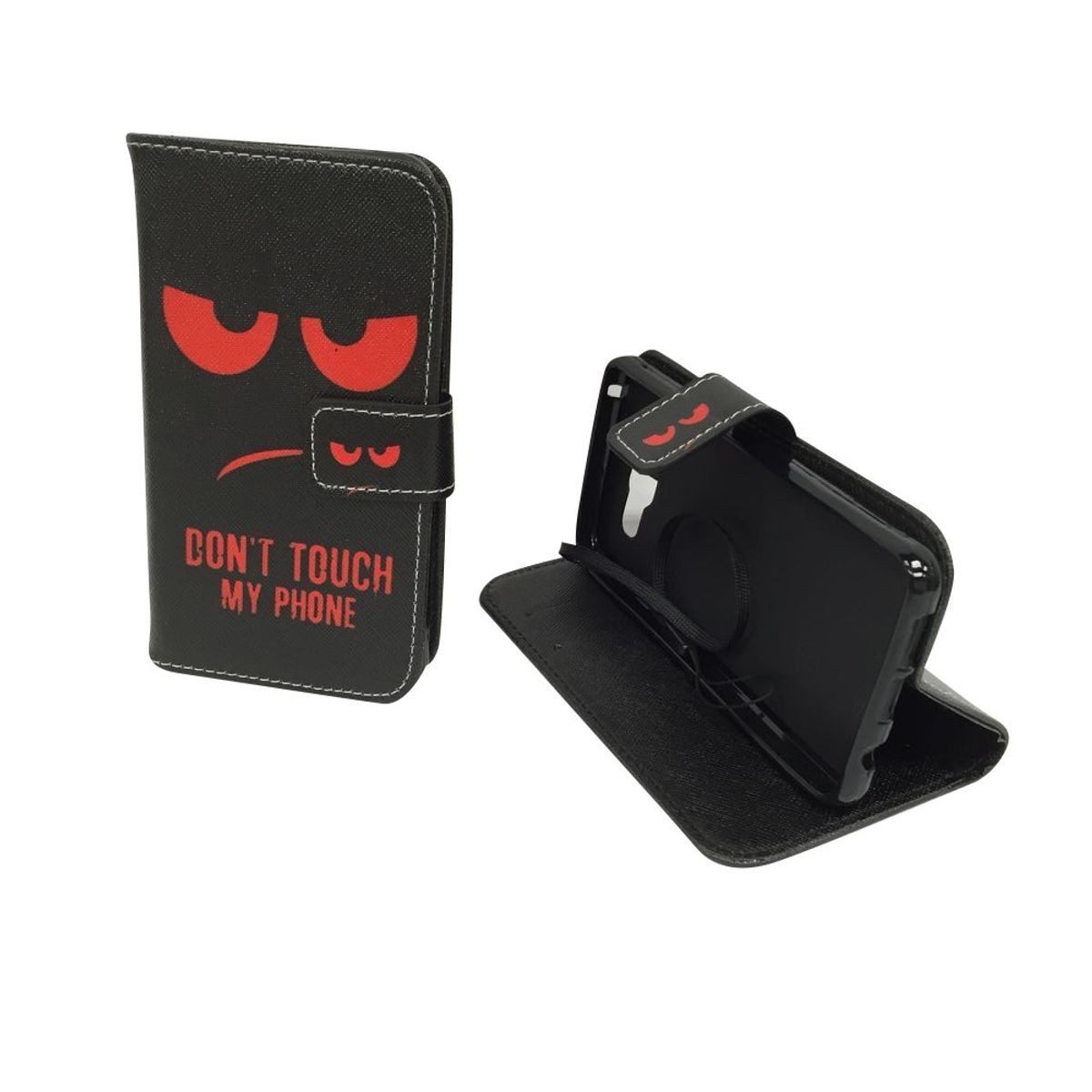 König Design Handyhülle Samsung Galaxy A3 (2016), Samsung Galaxy A3 (2016) Handyhülle Bookcover Schwarz