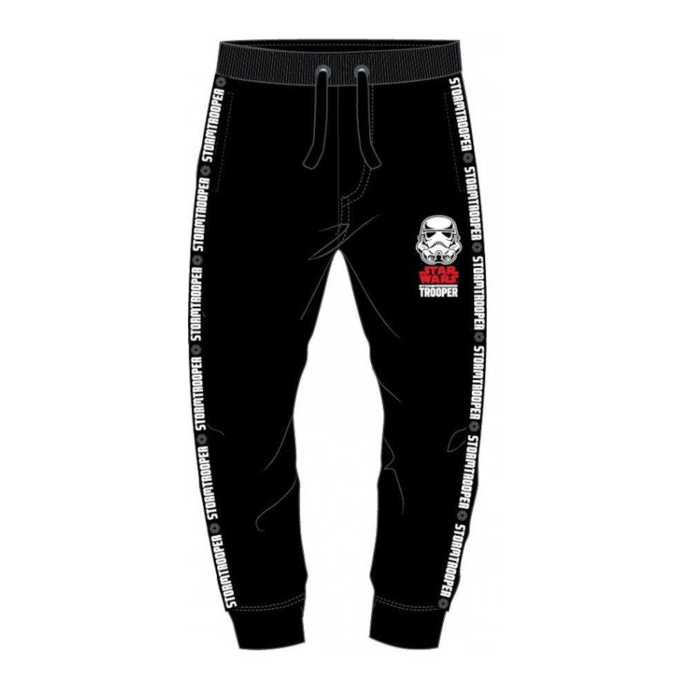 Star Wars Jogginghose Star Wars Storm Trooper Jogginghose für Jungen, Schwarz, Größen in Unifarbe, mit elastischem bund