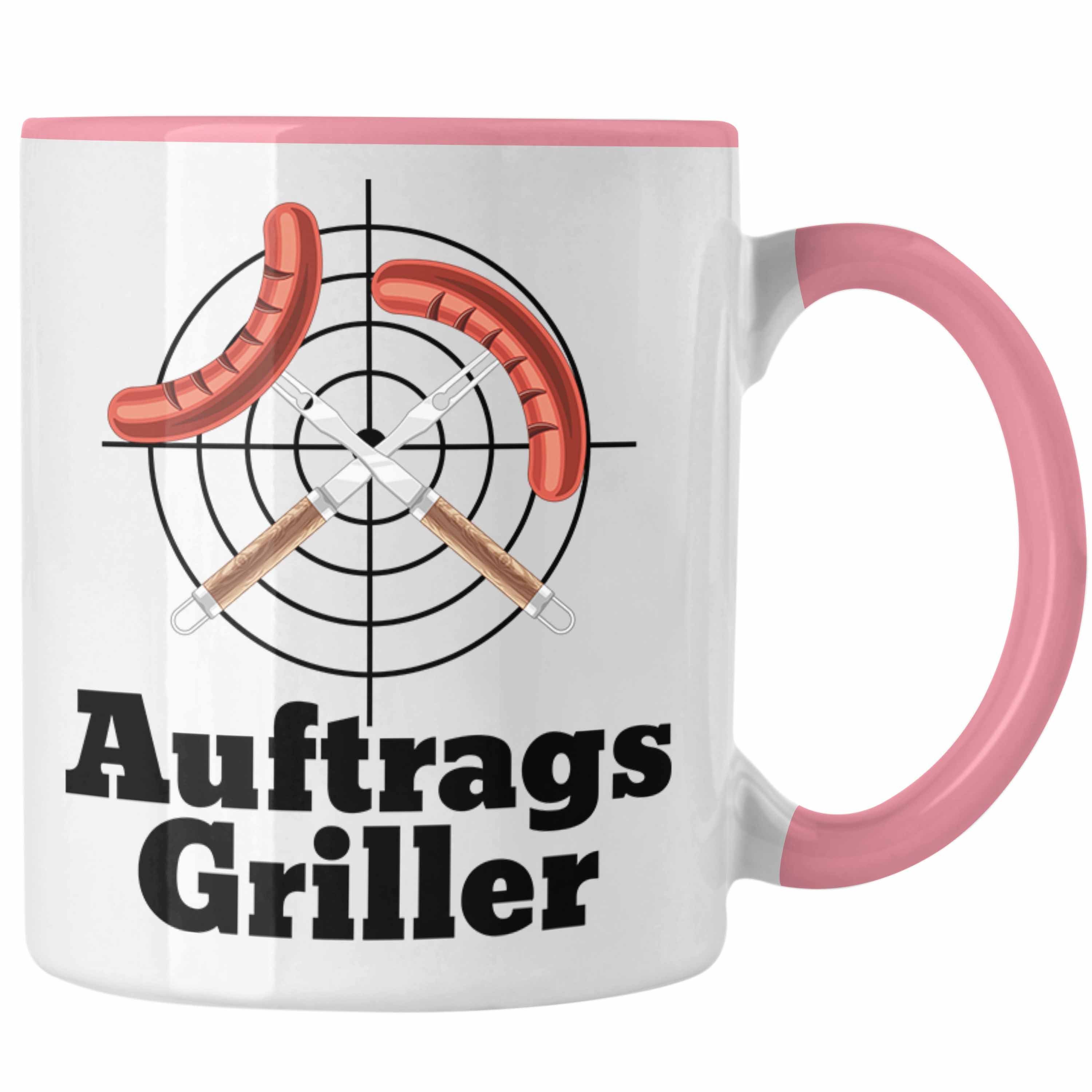 Tasse Geschenk Tasse Männer Kaffee-Becher Grillmeister Trendation Rosa Auftrags-Griller Gril