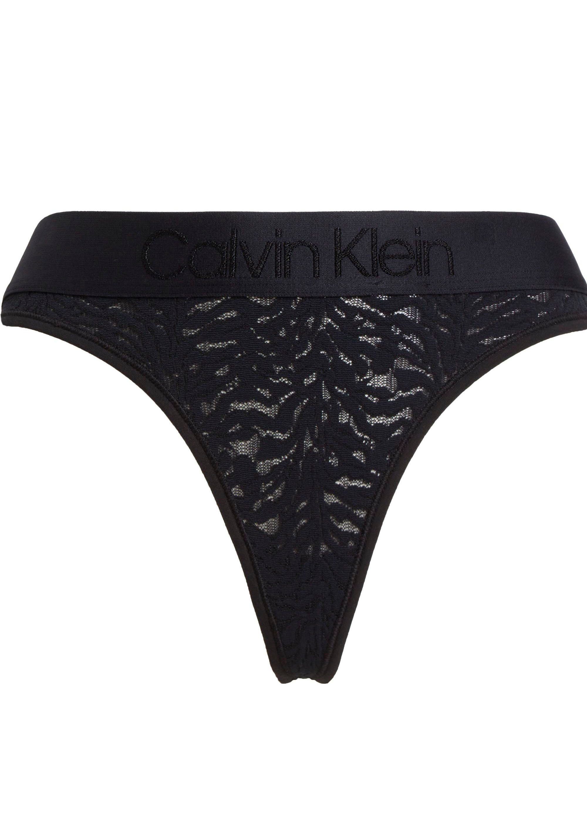 schwarz Calvin Klein Logobund mit Tanga THONG Underwear