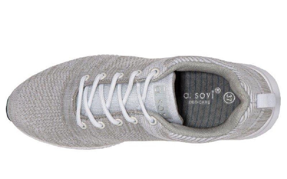 a. soyi Damen Strick Sneaker Nabi super leicht grey/white Sneaker