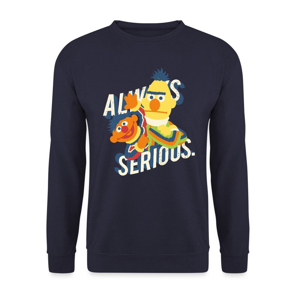 Spreadshirt Sweatshirt Sesamstraße Always Serious Unisex Pullover (1-tlg)