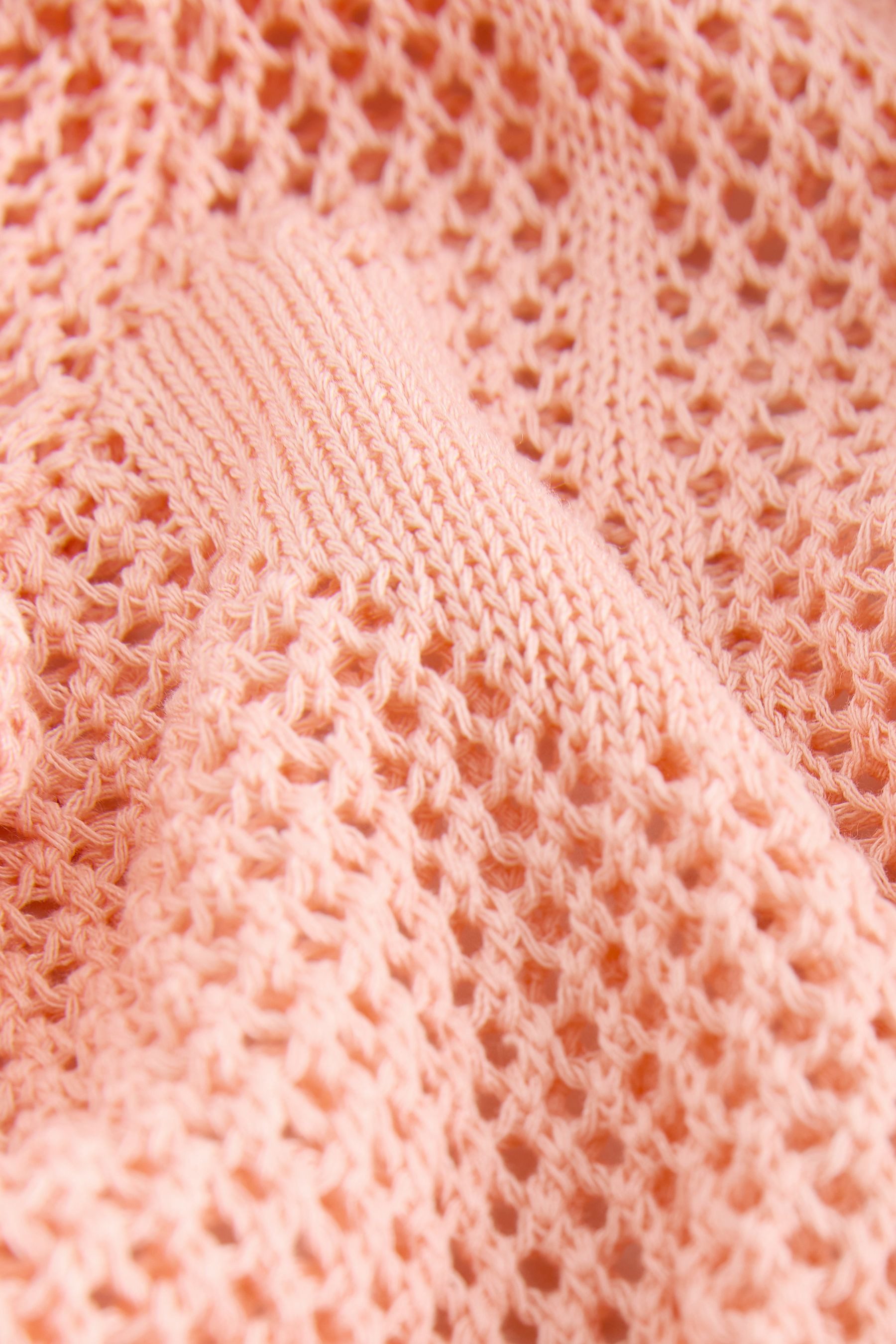 Next Strickjacke Strickjacke mit Bindedetail, Mesh und Leinenanteil (1-tlg)