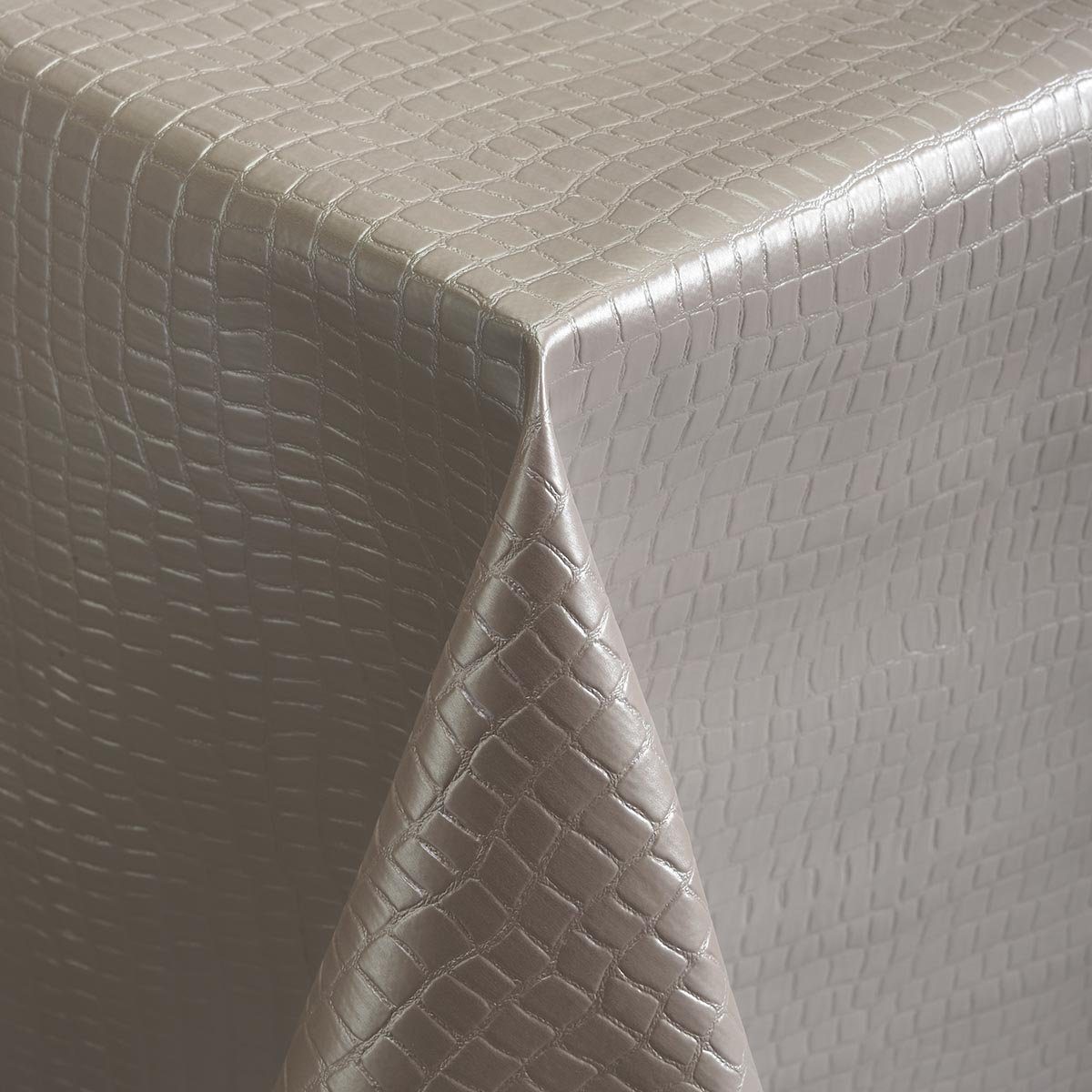 DéVa Tischdecke Wachstuchtischdecke "Croco perlmutt" in 1,4m Br. Tischdecke PVC