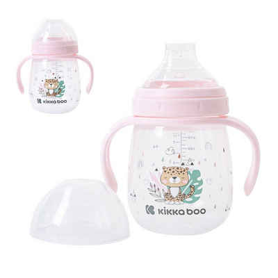 Kikkaboo Trinkflasche Baby-Trinklernbecher Savanna, 240 ml Deckel bequemer Griff ab 6 Monaten