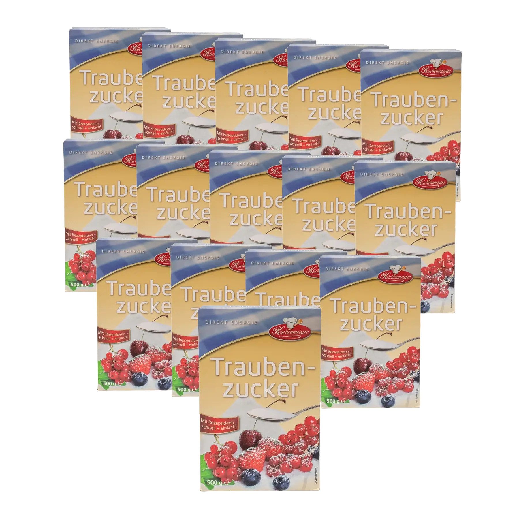 Bielmeier Zucker Traubenzucker 15x500 Gramm Küchenmeister, 1 x 7500 g, Made in Germany