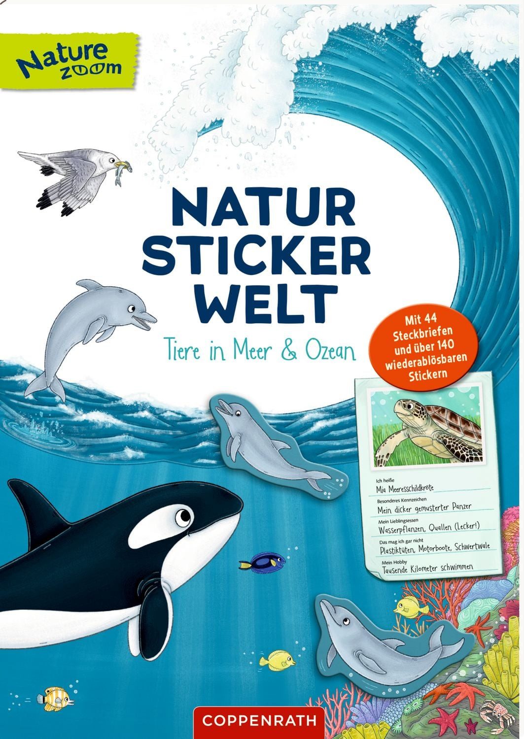 Natur-Stickerwelt: Tiere in Meer und Ozean / Ruby Warnecke